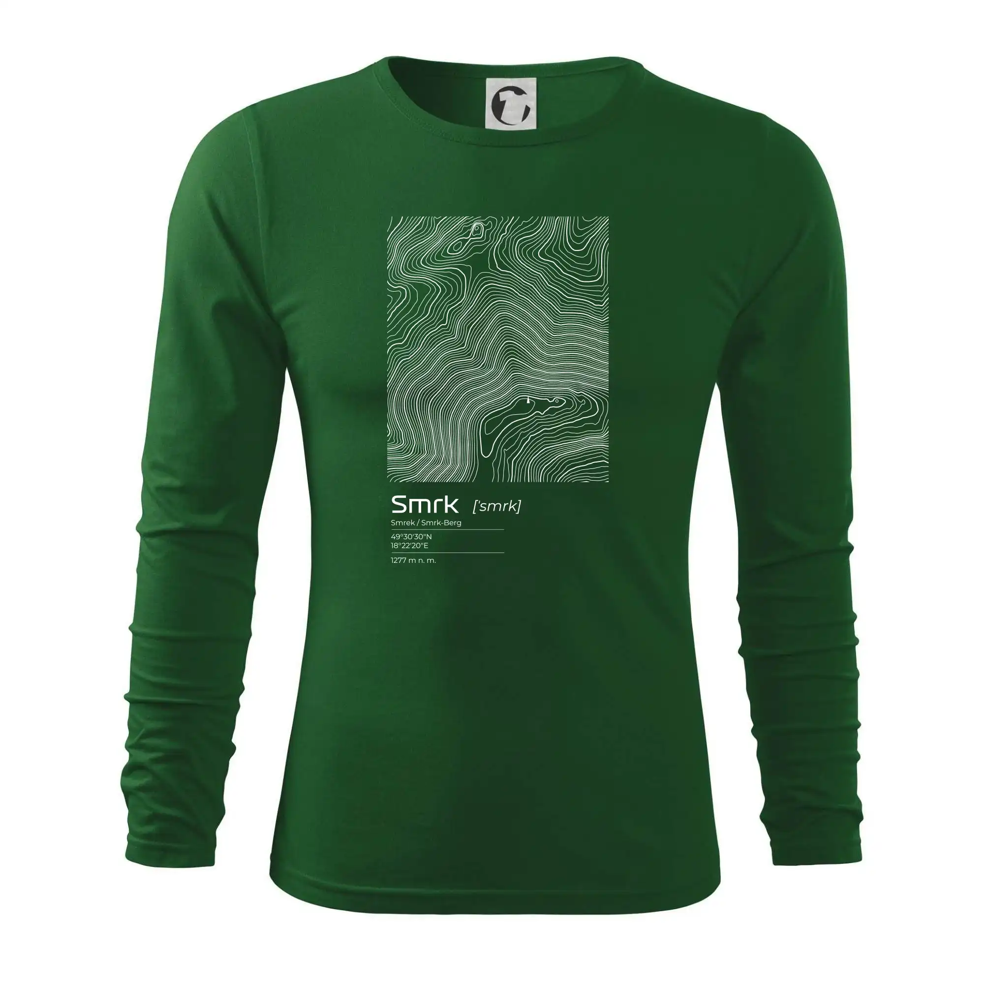 Smrk - vrstevnice v obdélníku