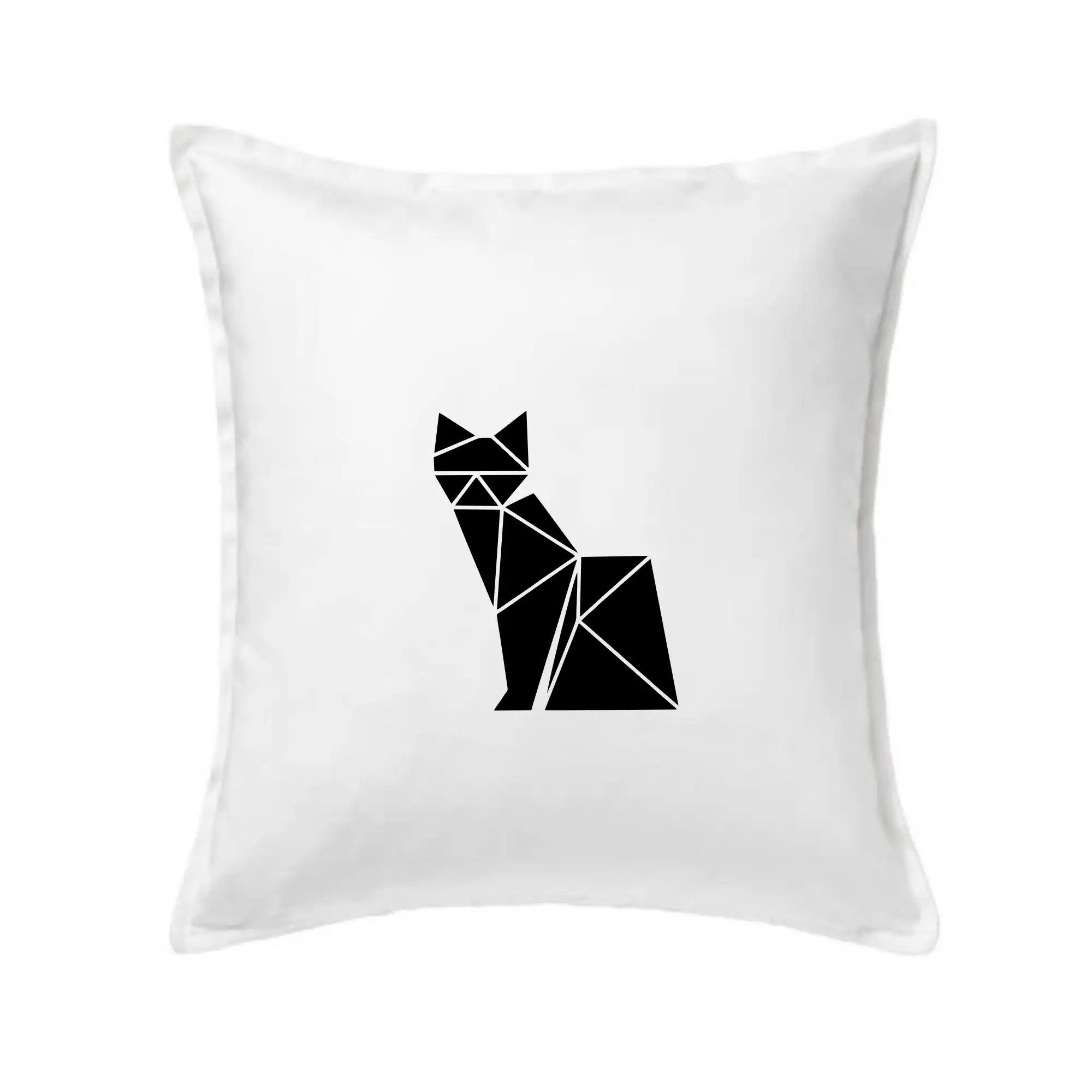 Vtipná tričká s mačkou - Origami mačka z boku - Vankúš 50x50