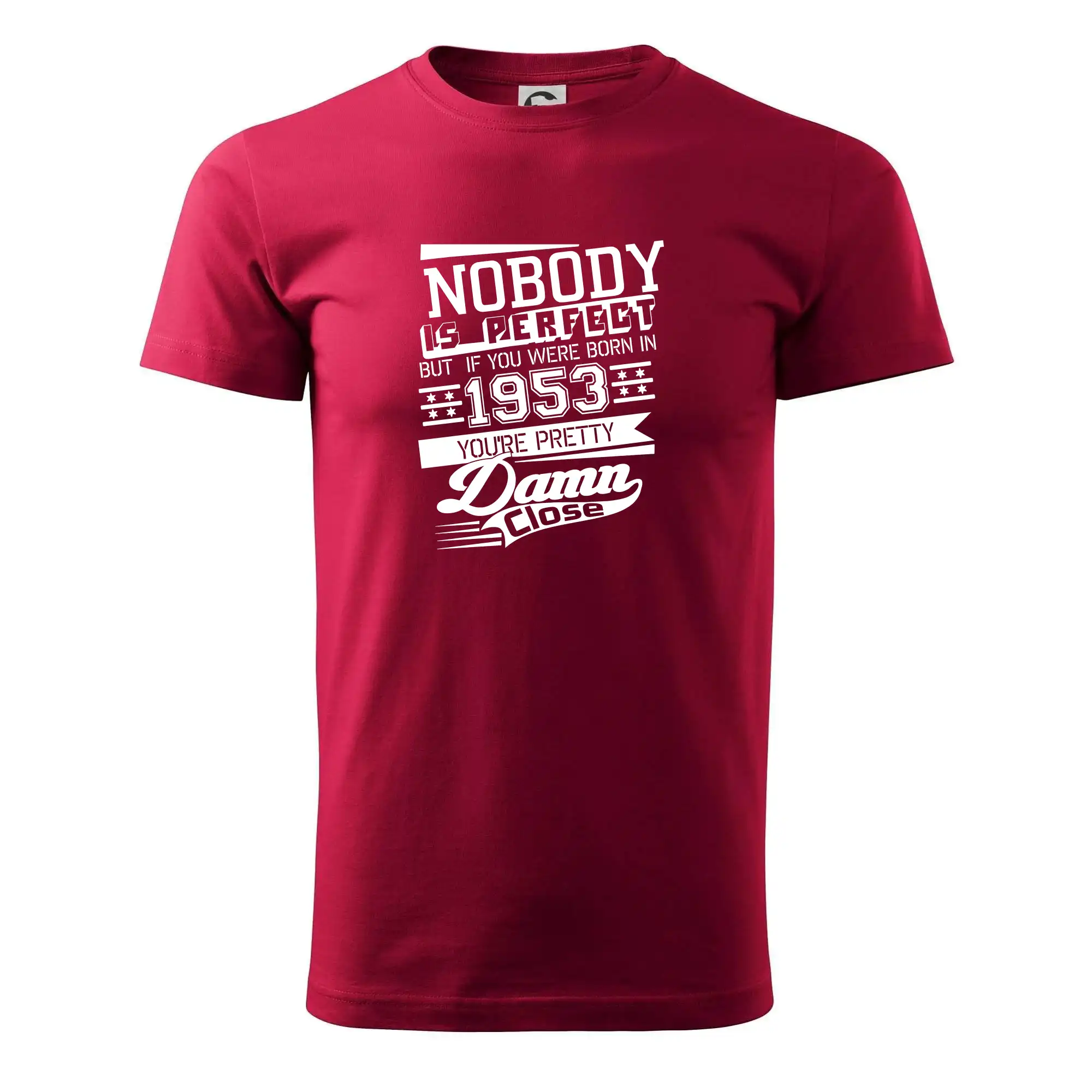Tričká k narodeninám - Nobody is perfect - 1953 - Pánske tričko nižšej gramáže