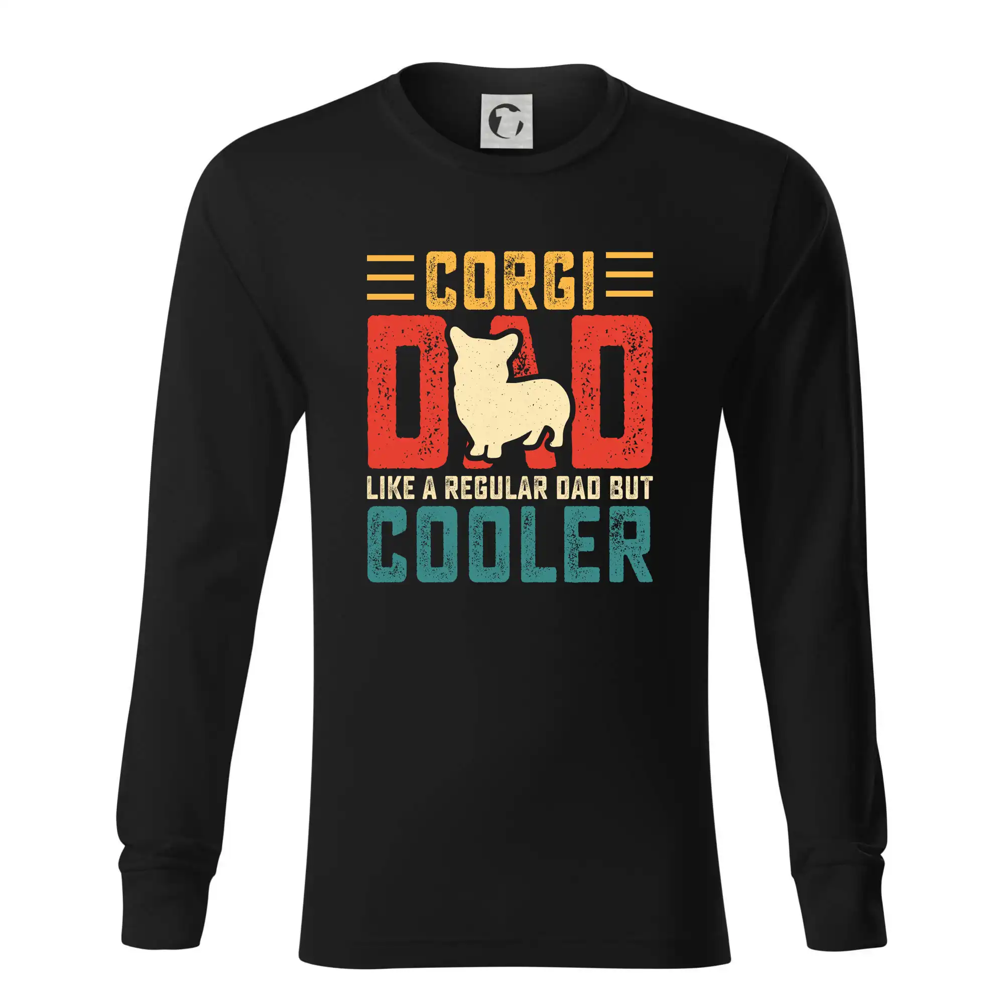 Ostatné psie plemená - Corgi dad like a regular dad but cooler - Tričko s dlhým rukávom LS R05