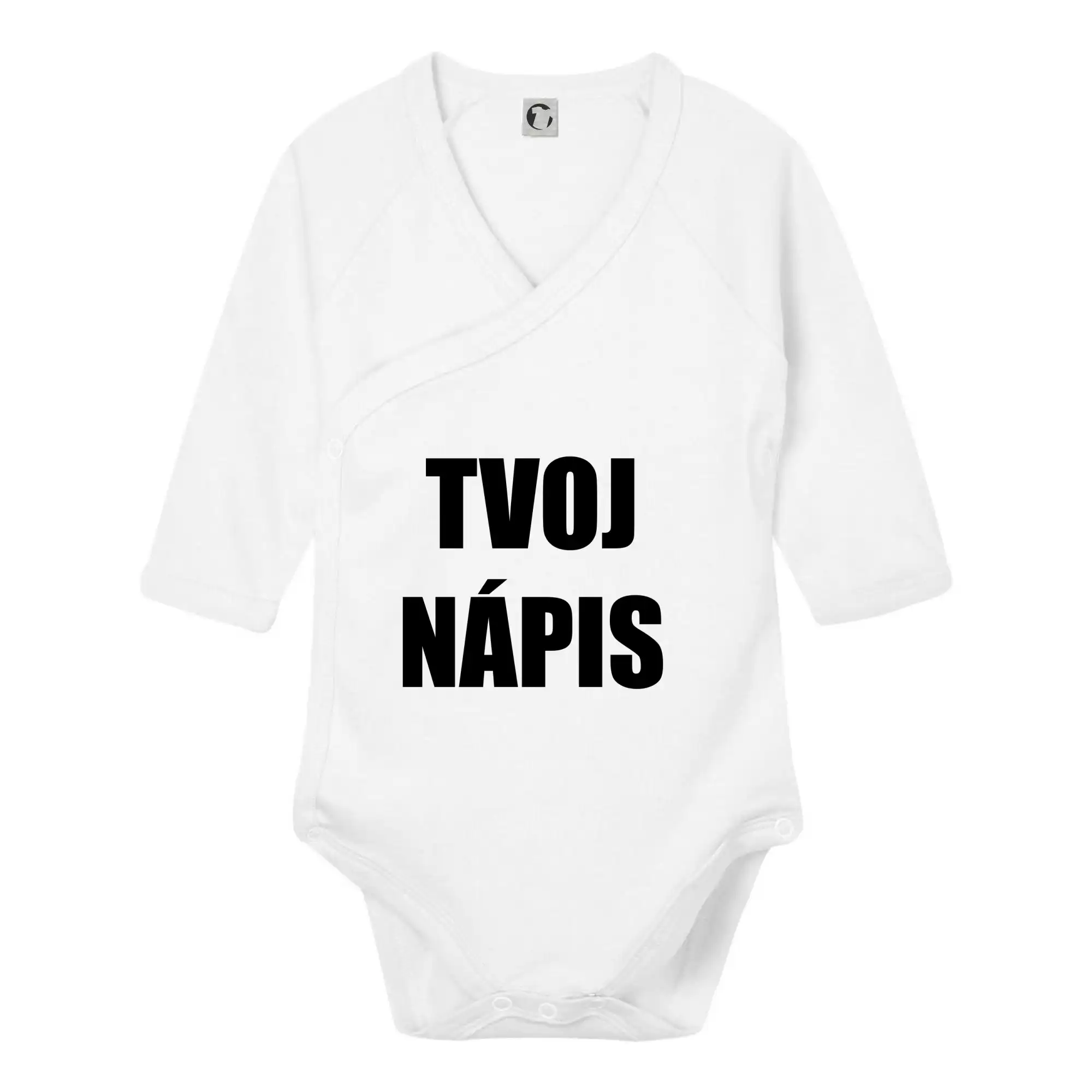 MyShirt tričká - Tvoj vlastný nápis - tlačiaci - Body zavinovacie s dlhým rukávom