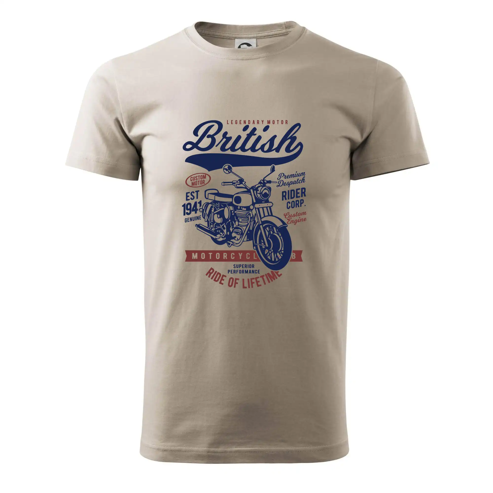 British Motorcycle - Klasické pánske tričko vyššej gramáže