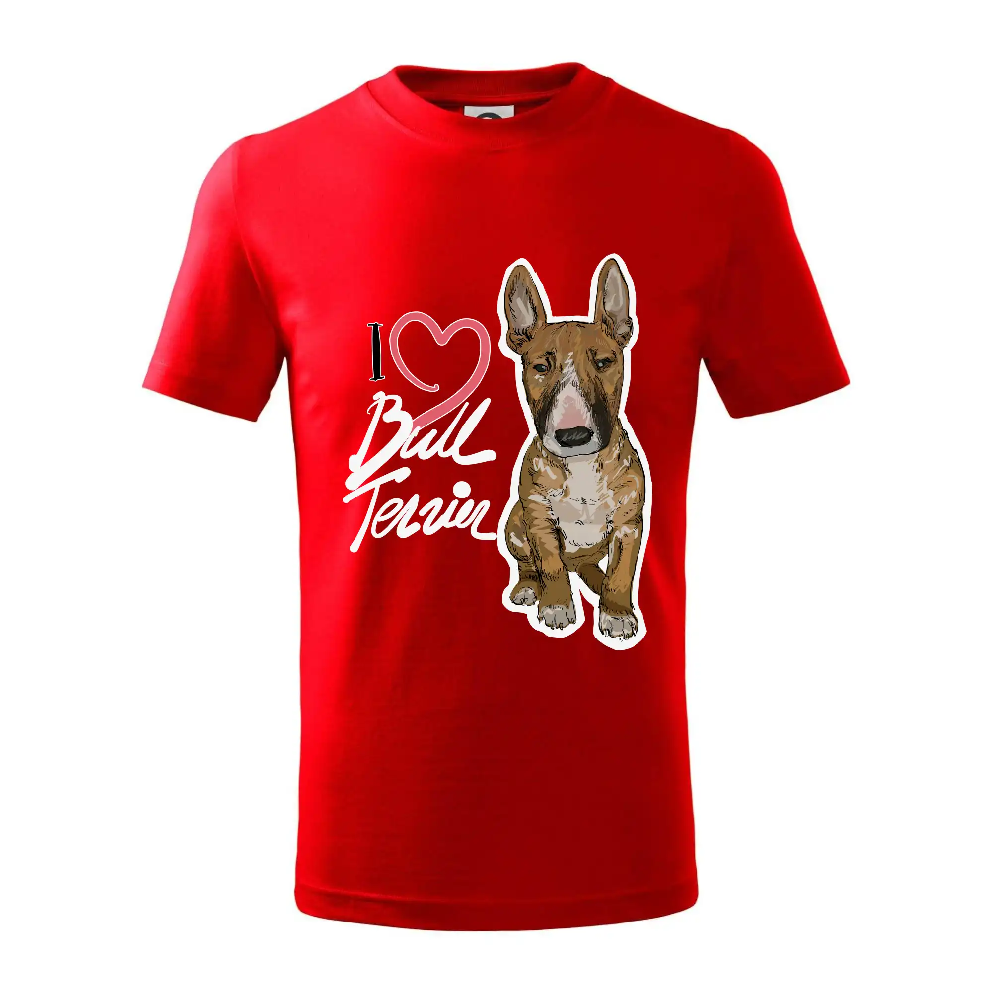 Ostatné psie plemená - I love bull terrier - Tričko detské bavlnené