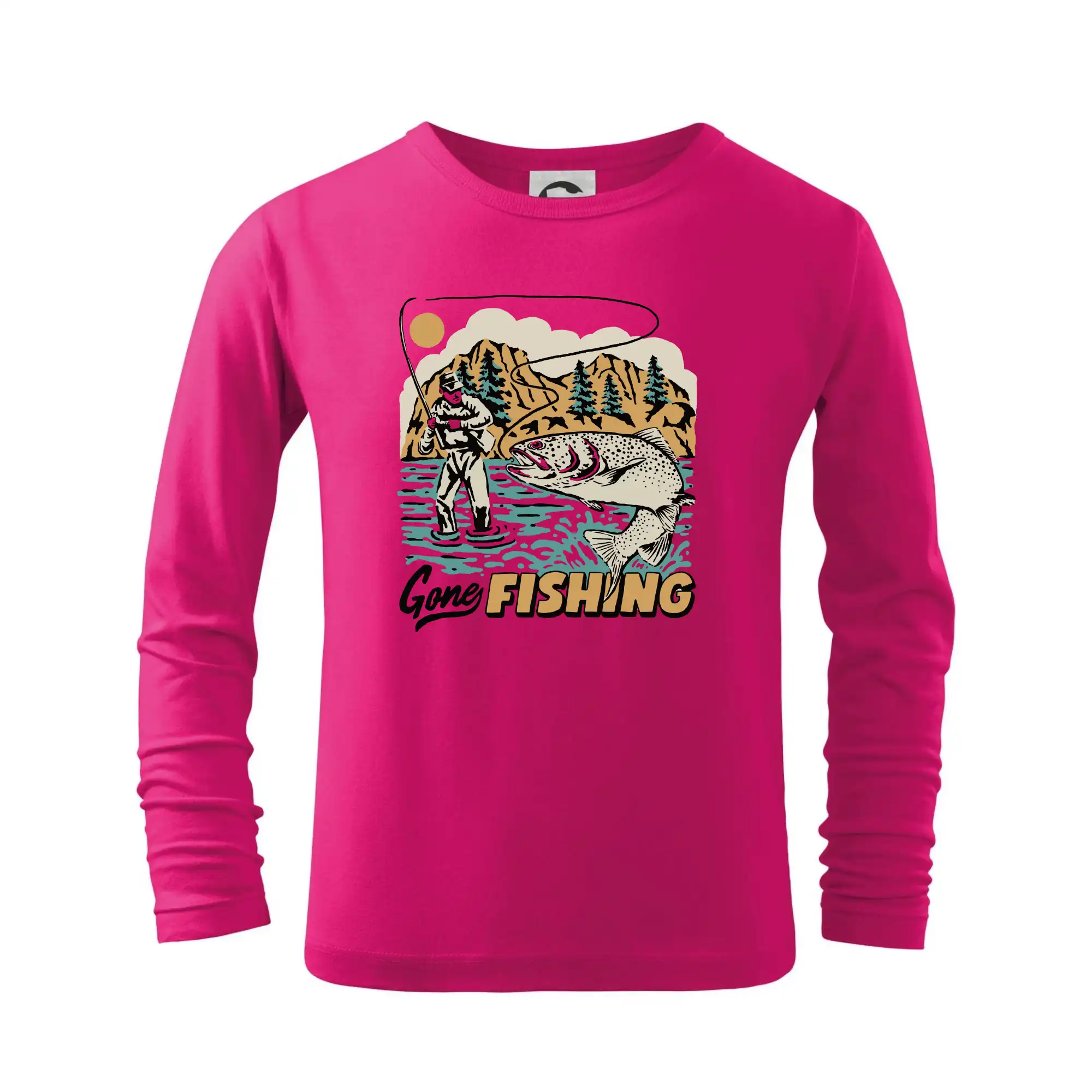 Tričká pre rybárov s potlačou - Gone Fishing - Tričko detské Long Sleeve