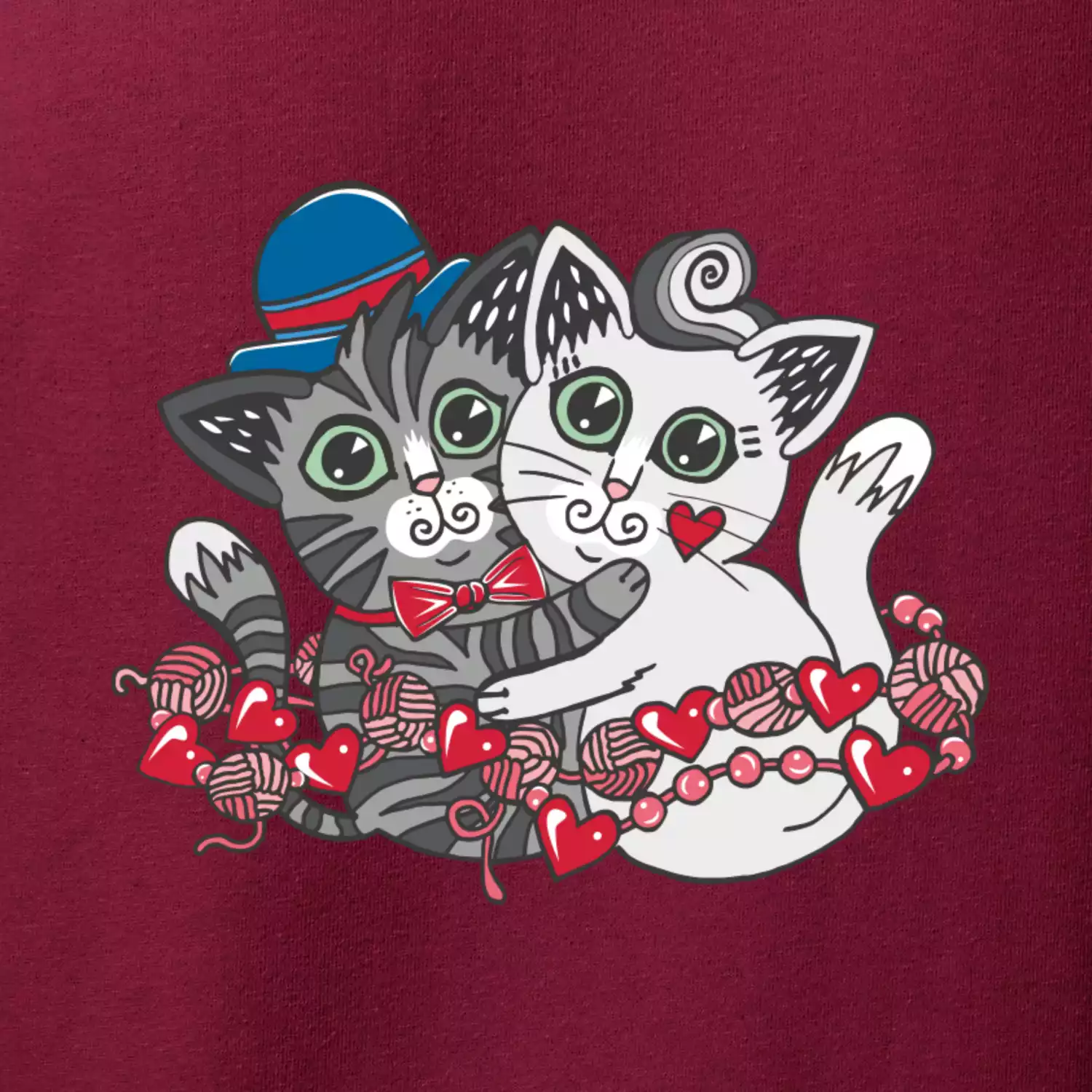 Mačky v objatí (Pecka design)