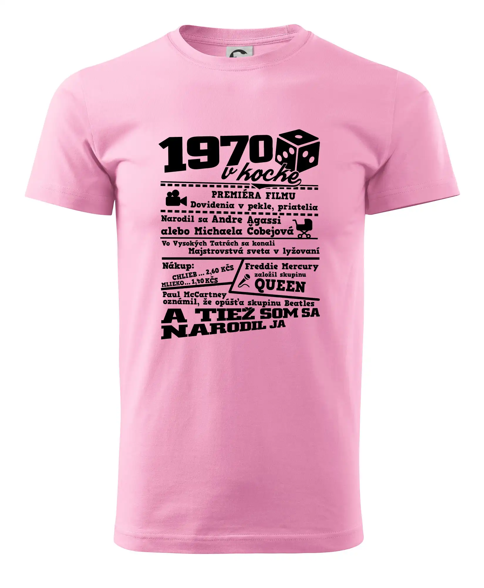 1970 v kocke - Pánske tričko nižšej gramáže