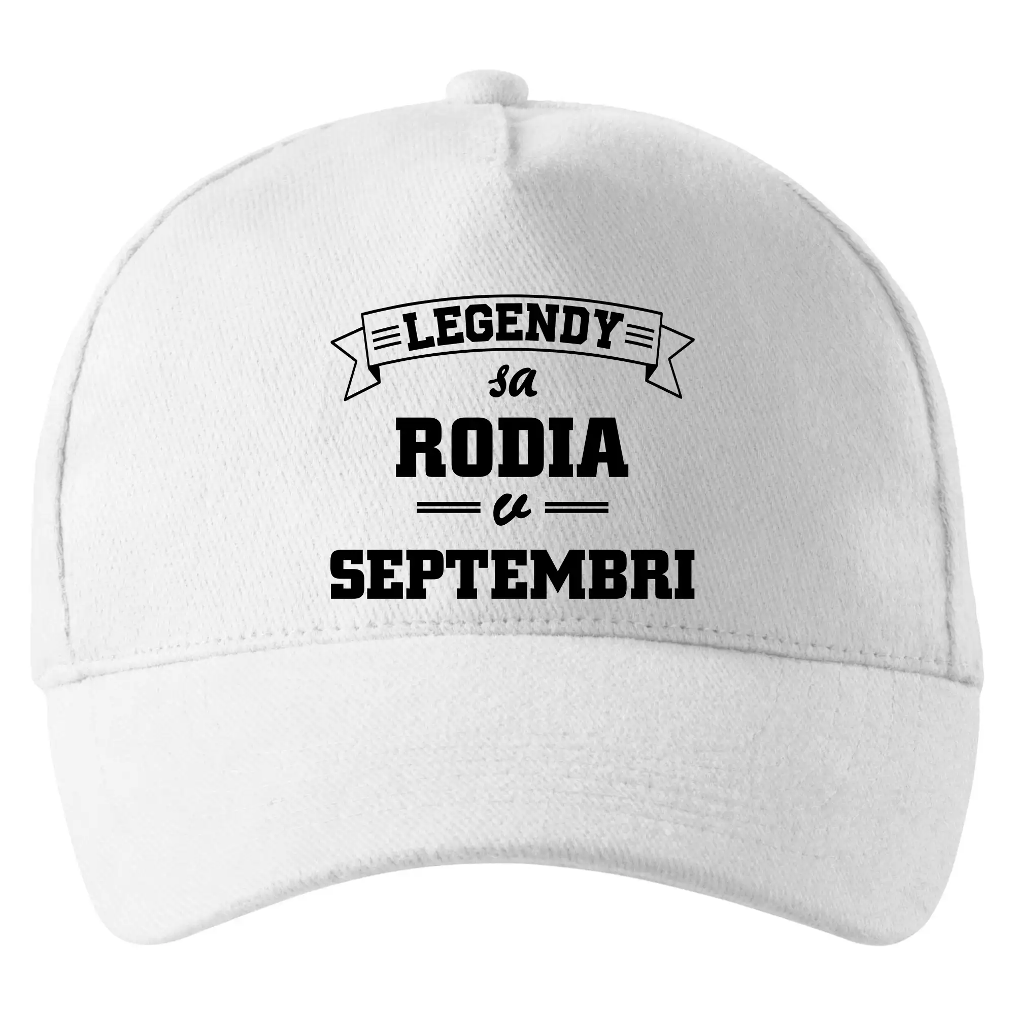 Tričká pre narodených v septembri - Legendy sa rodia v septembri - Šiltovka so zahnutým šiltom a mosaznou sponou