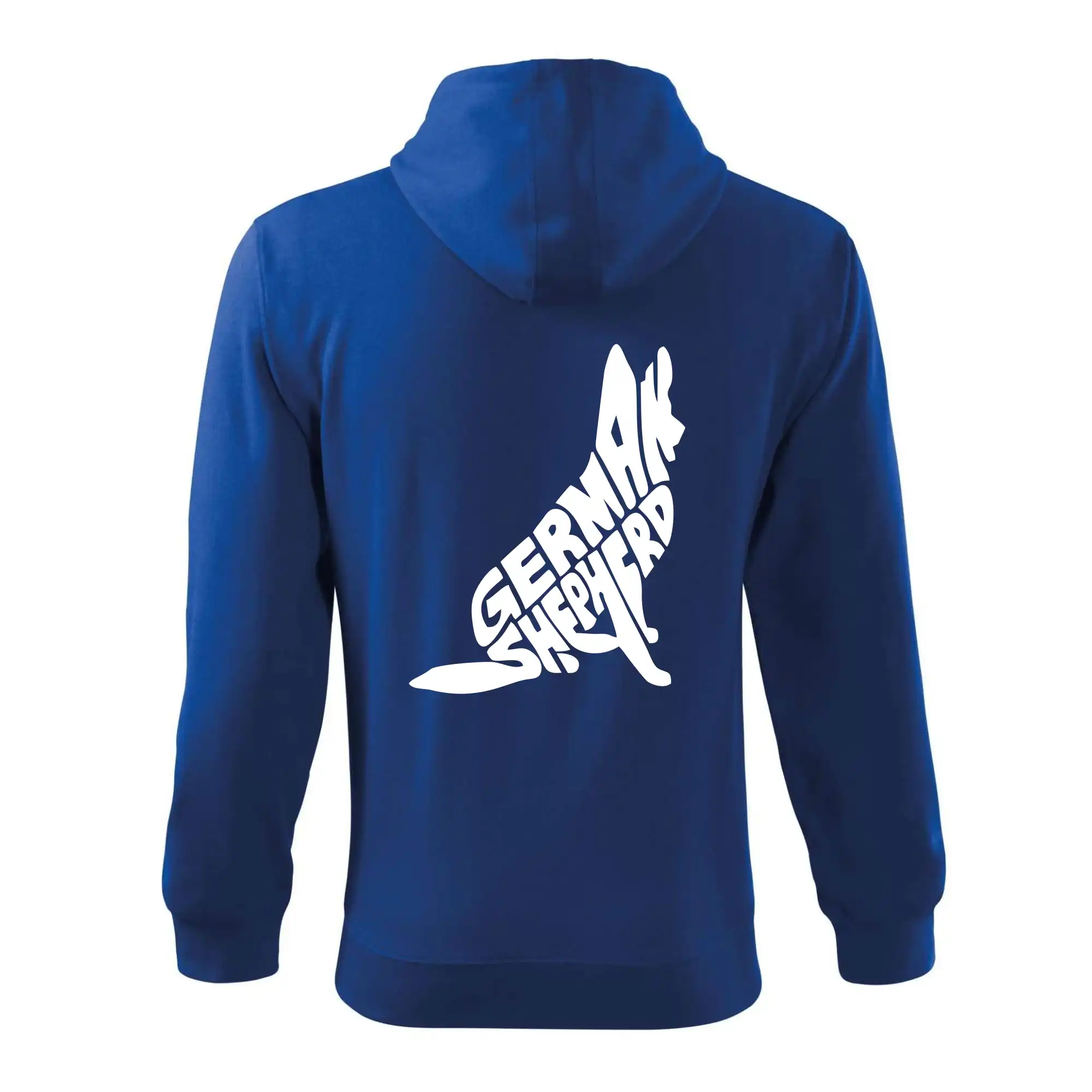 Německý ovčák sedící napis