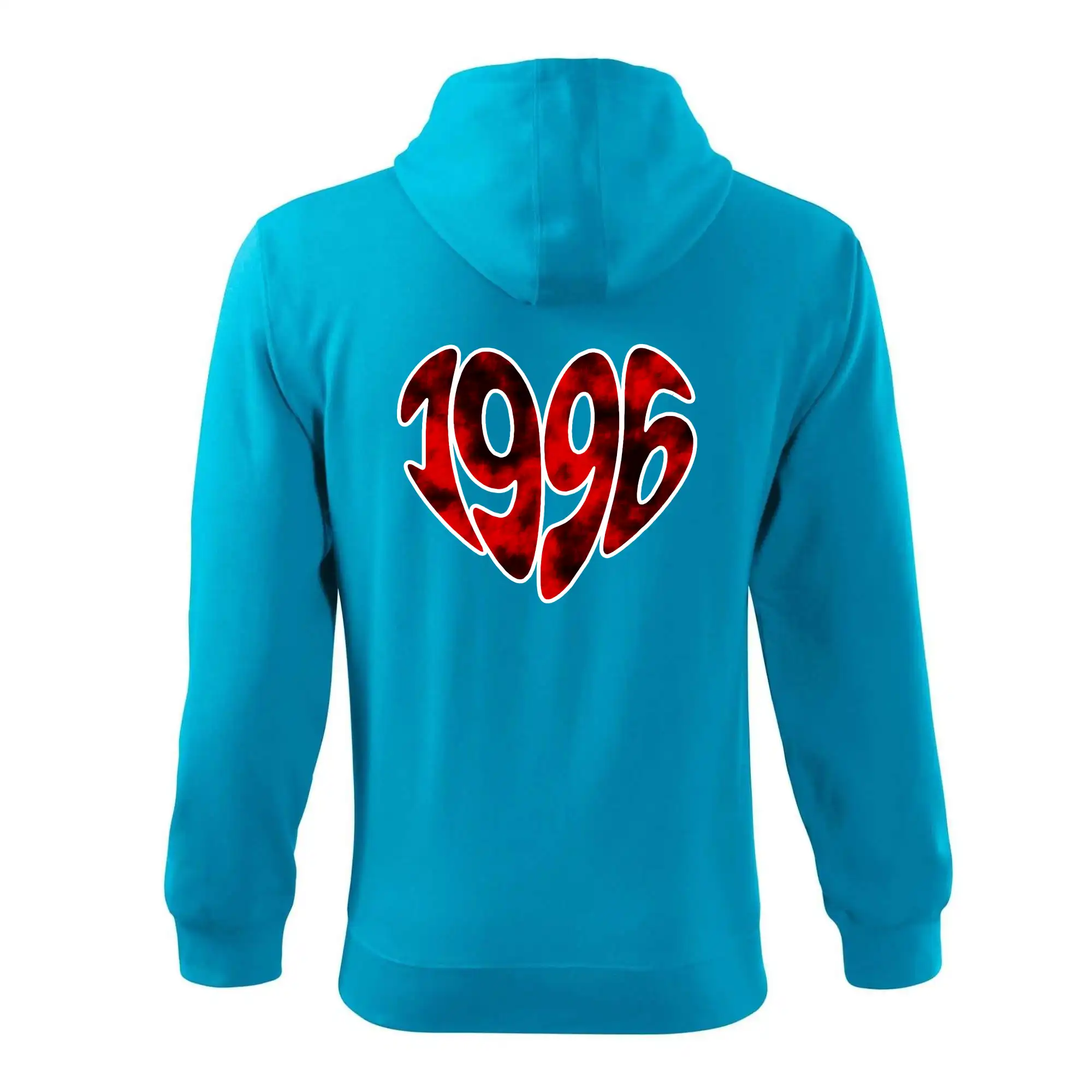 Trička s ročníkom 1996 - 1996 v srdci - Mikina s kapucňou na zips trendy zipper