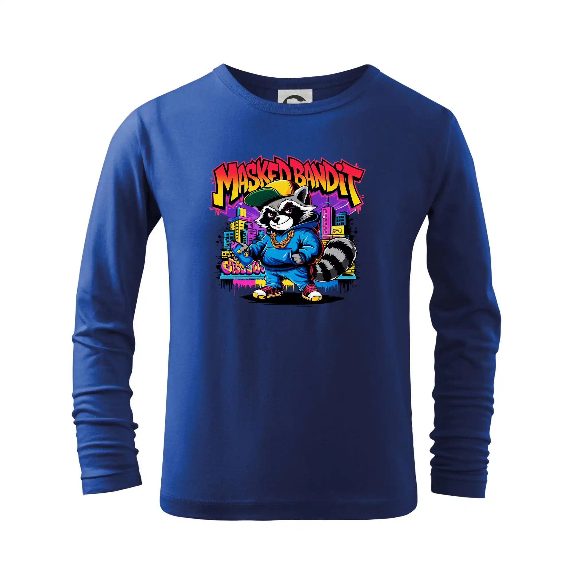 Tričká so zvieratami - Mýval - masked bandit graffiti - Tričko detské Long Sleeve