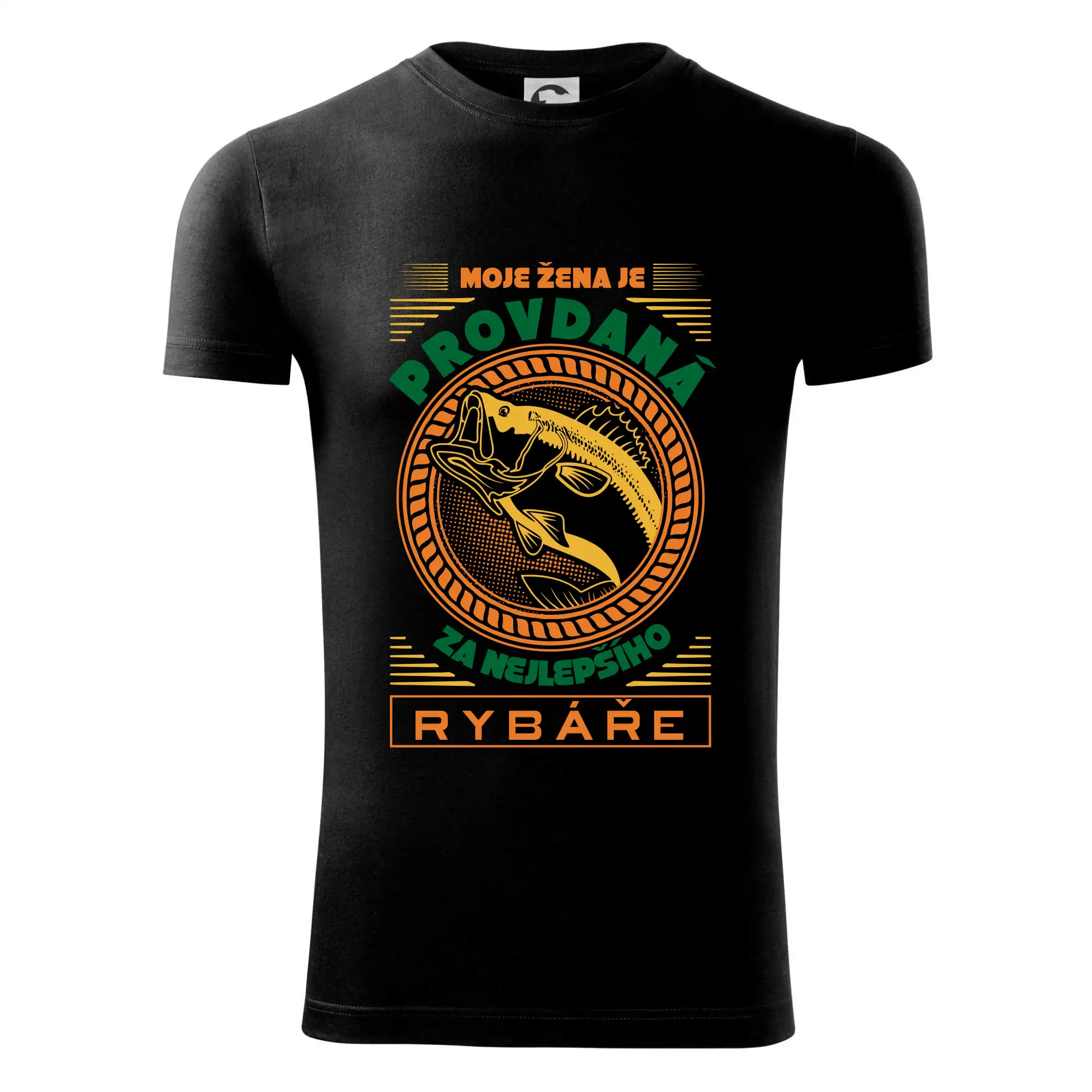 Tričká pre rybárov s potlačou - MOJA ŽENA JE vydatá za najlepšieho rybárov - Viper FIT - Pánske zúžené tričko