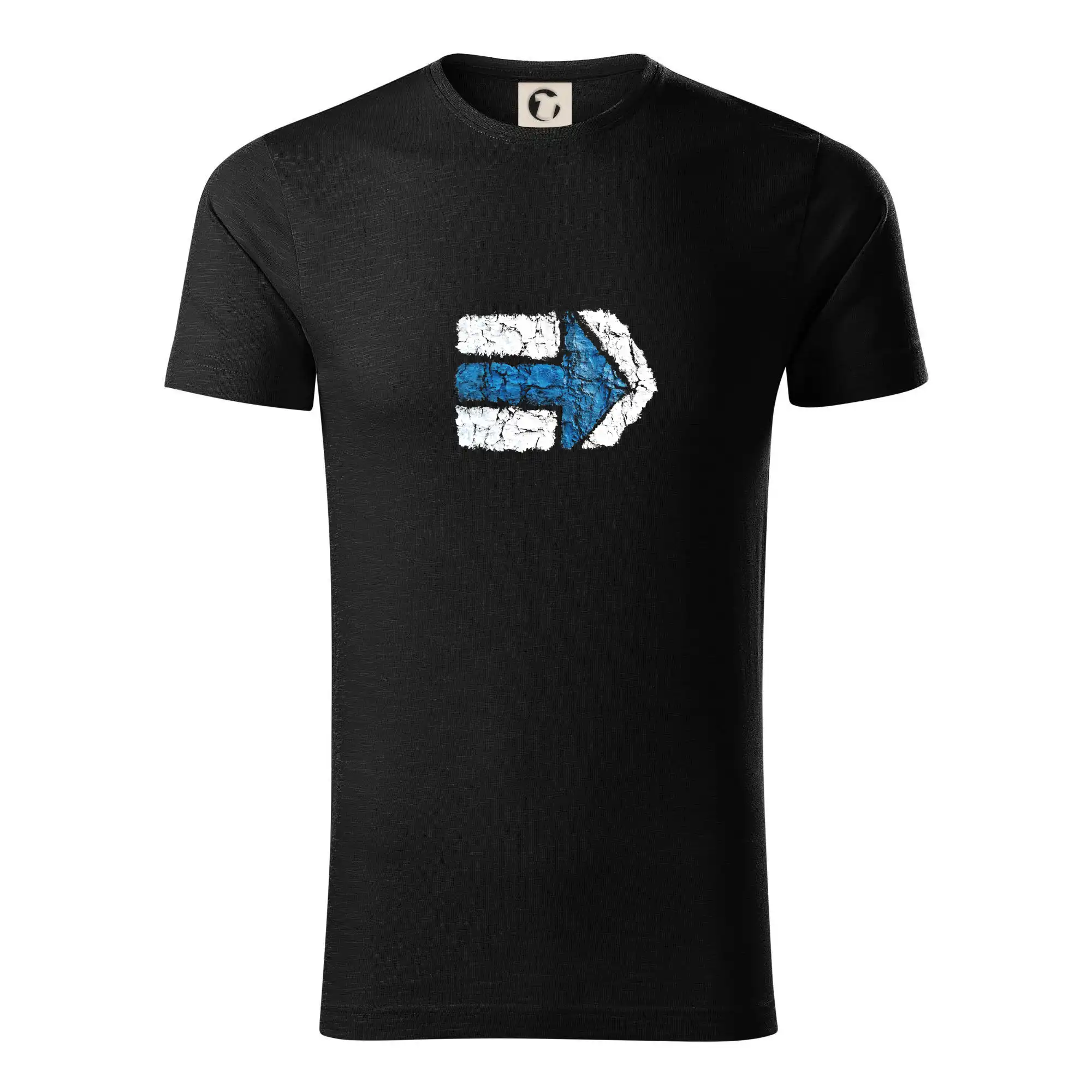 Trička na kempovanie - Párová turistická značka modrá - Tričko z organickej bavlny