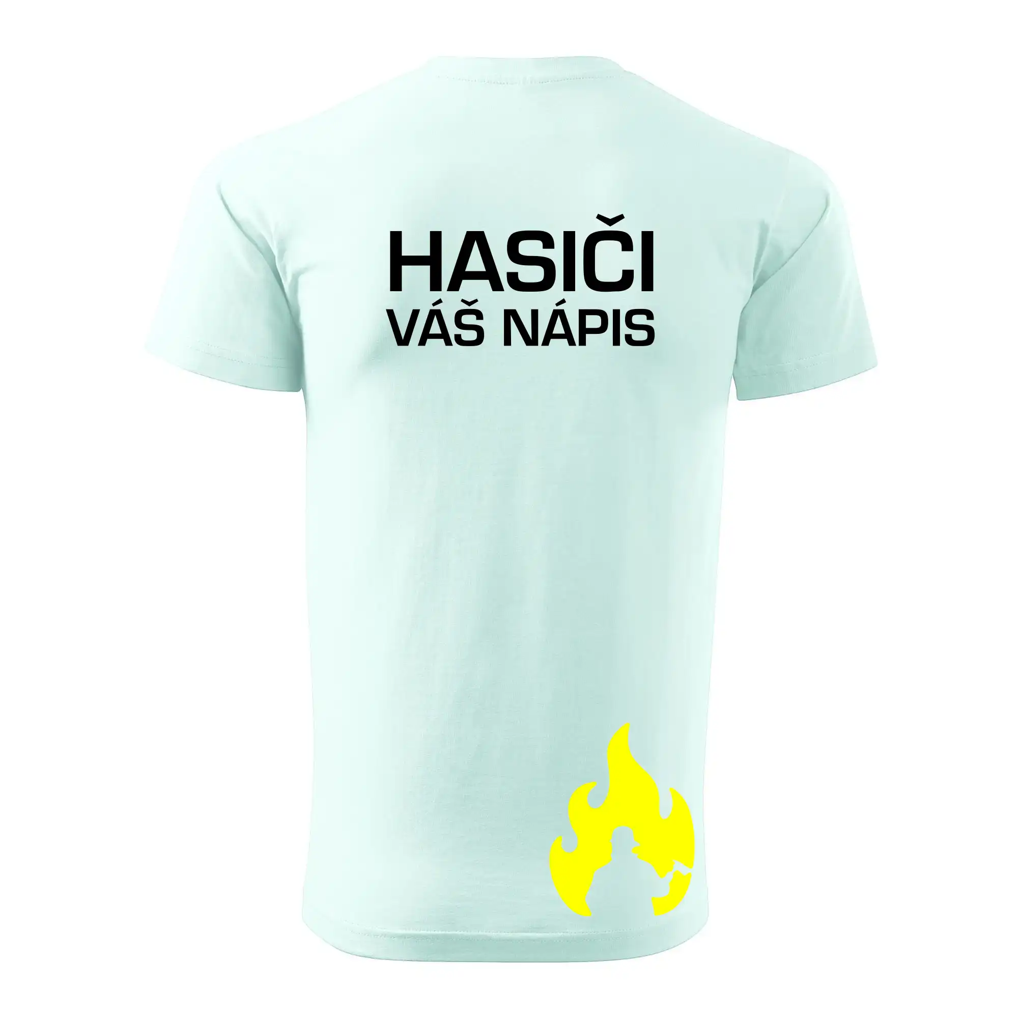 Hasič stojaci - nápis hasiči - Veľký nápis na chrbte
