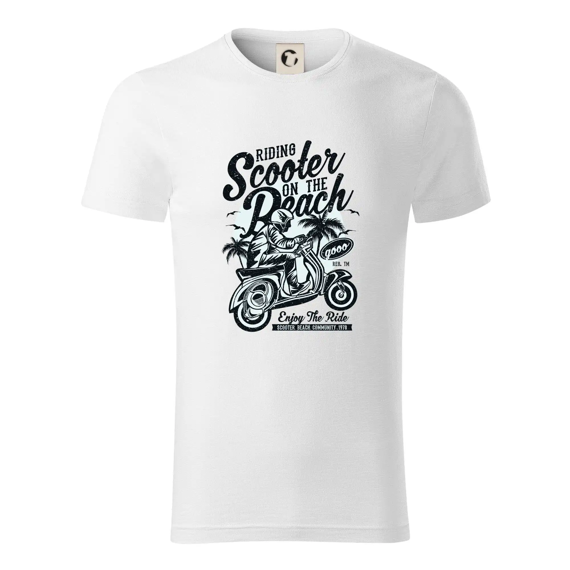 Tričká pre motorkárov¨ - Scooter Beach - Tričko z organickej bavlny