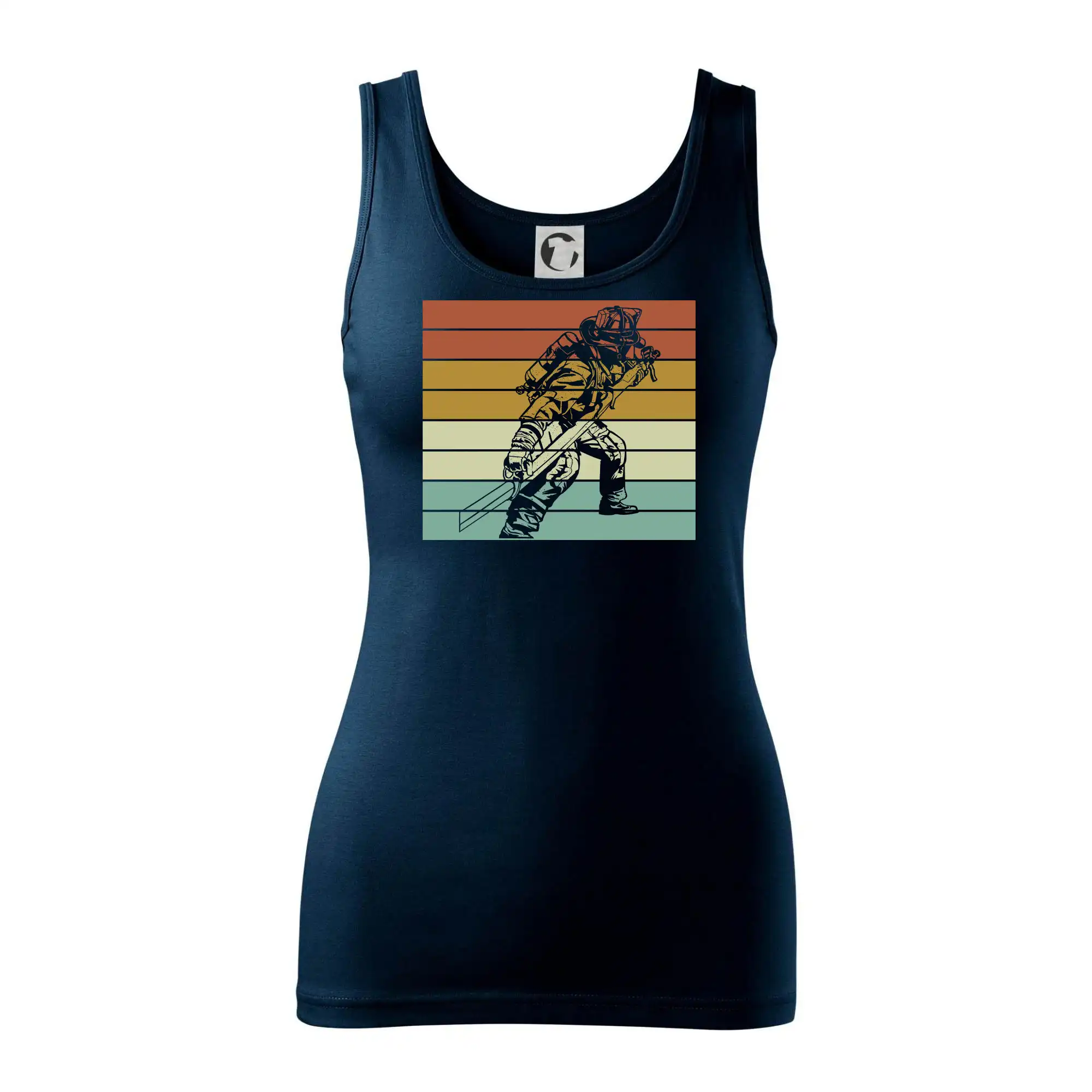 Originálne tričká pre hasičov - Vintage hasič - Dámske tielko