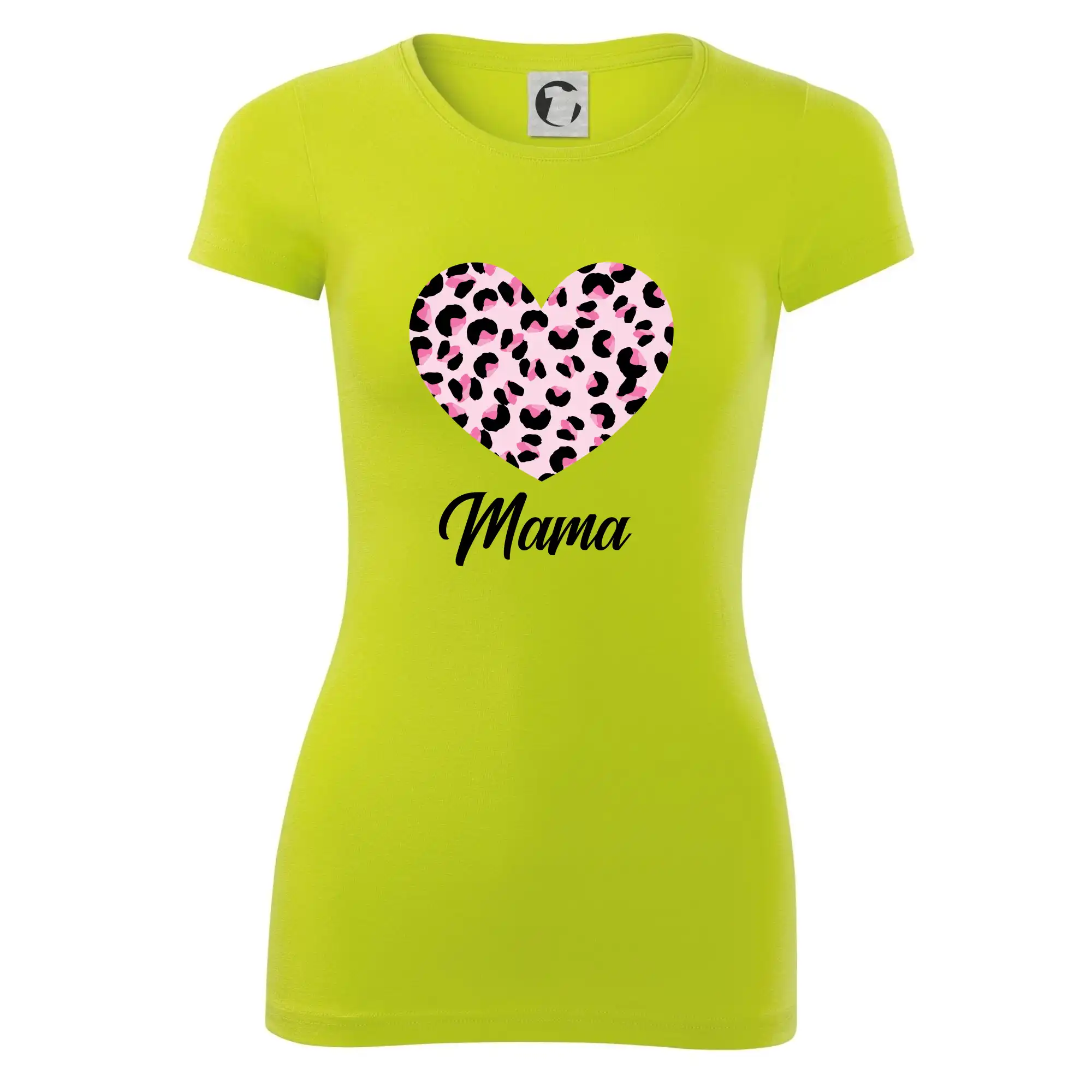Tričká a mikiny pre mamičky - Srdce růžové - mama (Pecka Design) - Dámske tričko Glance - Priliehavejší strih