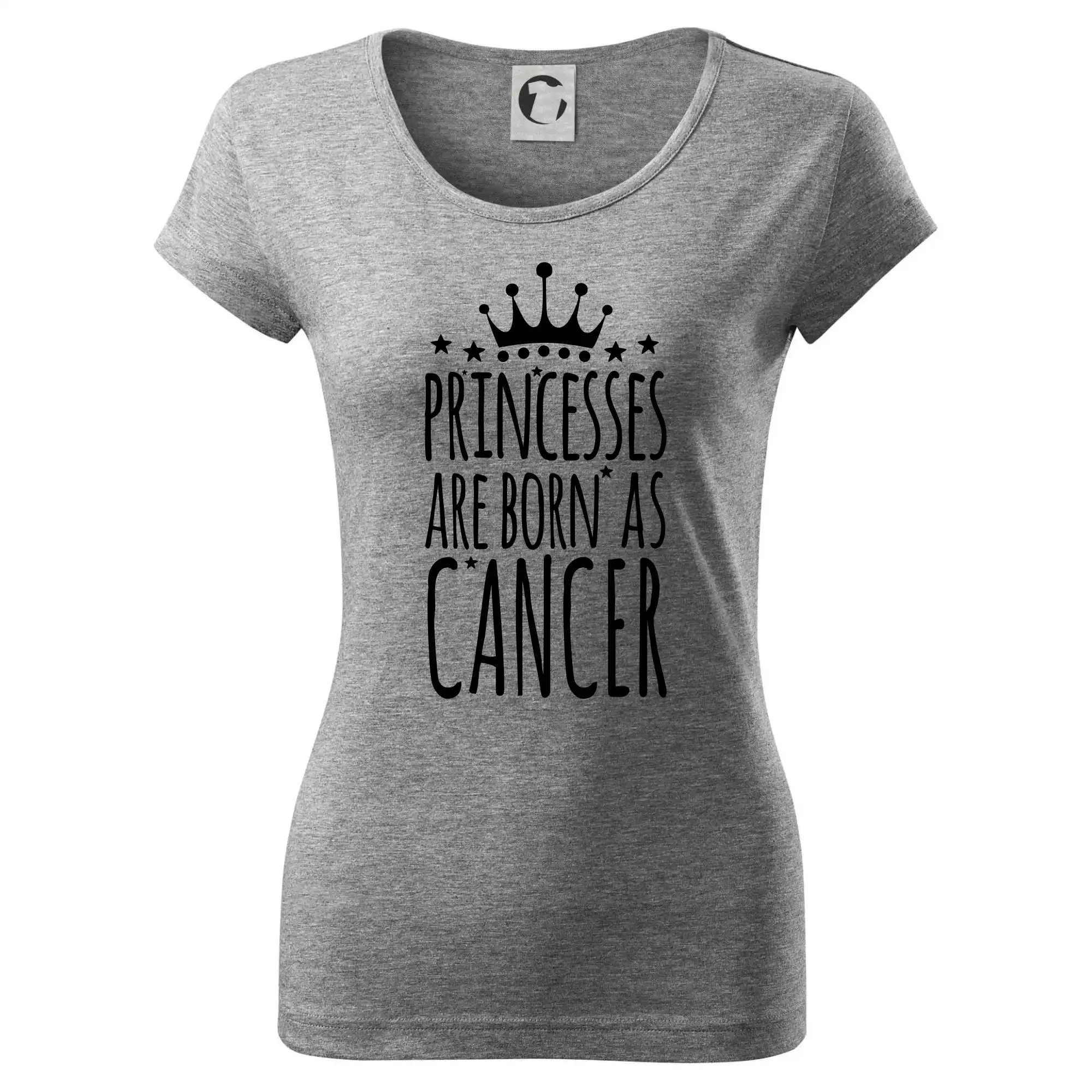 Tričká Rak - Princesses are born as Cancer - Rak - Dámske tričko Pure