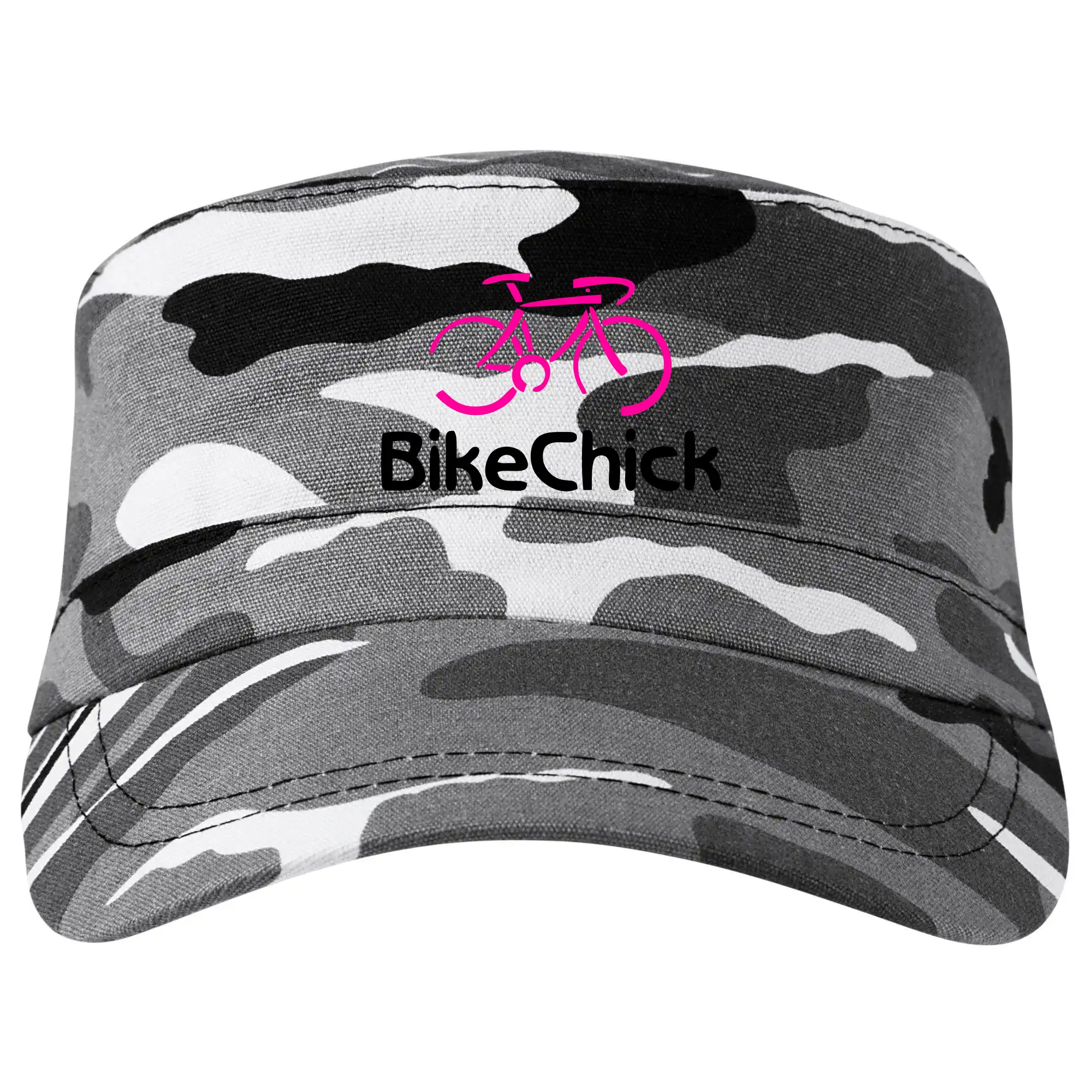 Tričko ako darček pre cyklistu - Bike Chick - Šiltovka CAMO