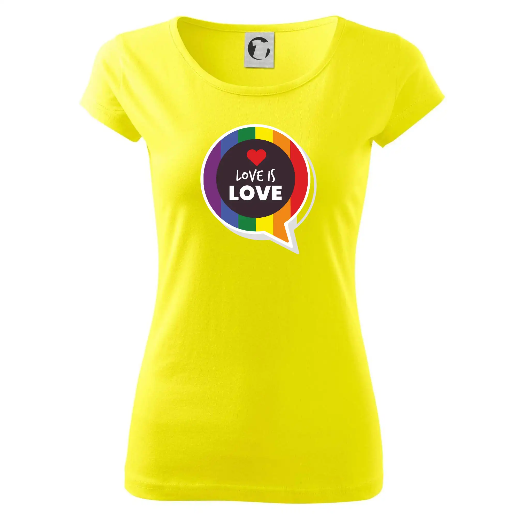 Tričká pre LGBT a Queer komunitu - Love is love bublina - Dámske tričko Pure