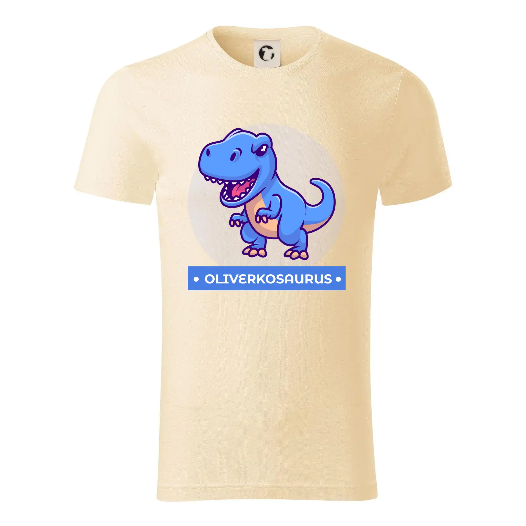 Detské tričká, mikiny a body s originálnymi potlačami | Veselé motívy pre chlapcov aj dievčatá - Dinosaurie mená - modrý dinosaurus - Tričko z organickej bavlny