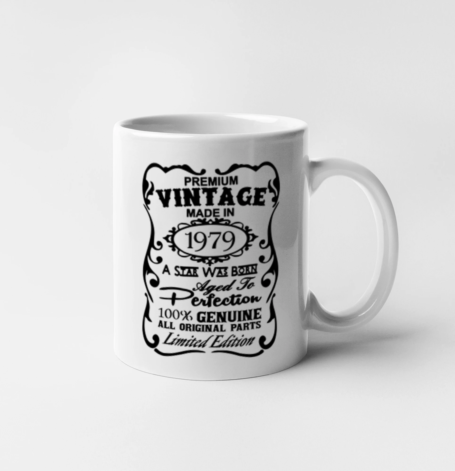 Trička s ročníkom 1979 - Vintage Etiketa - 1979 - Hrnček 