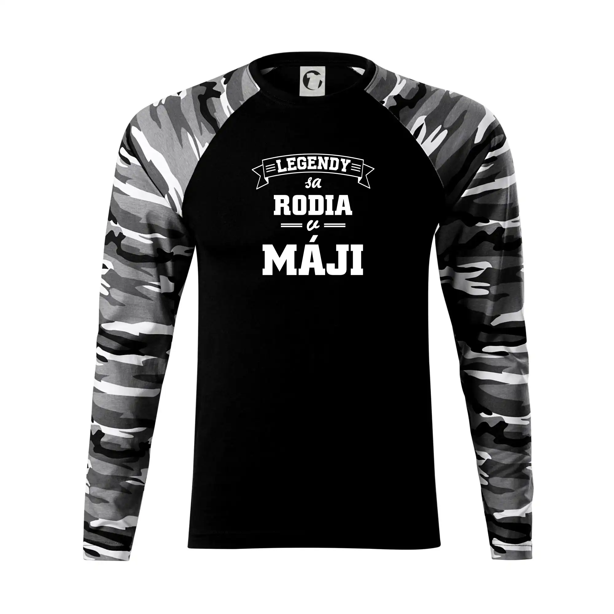 Tričká pre narodených v máji - Legendy sa rodia v máji - Camouflage LS