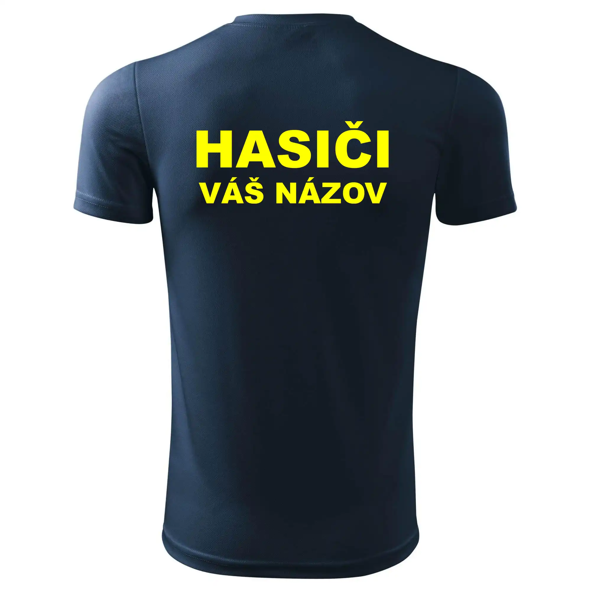 Hasiči - žltý nápis - váš názov zboru
