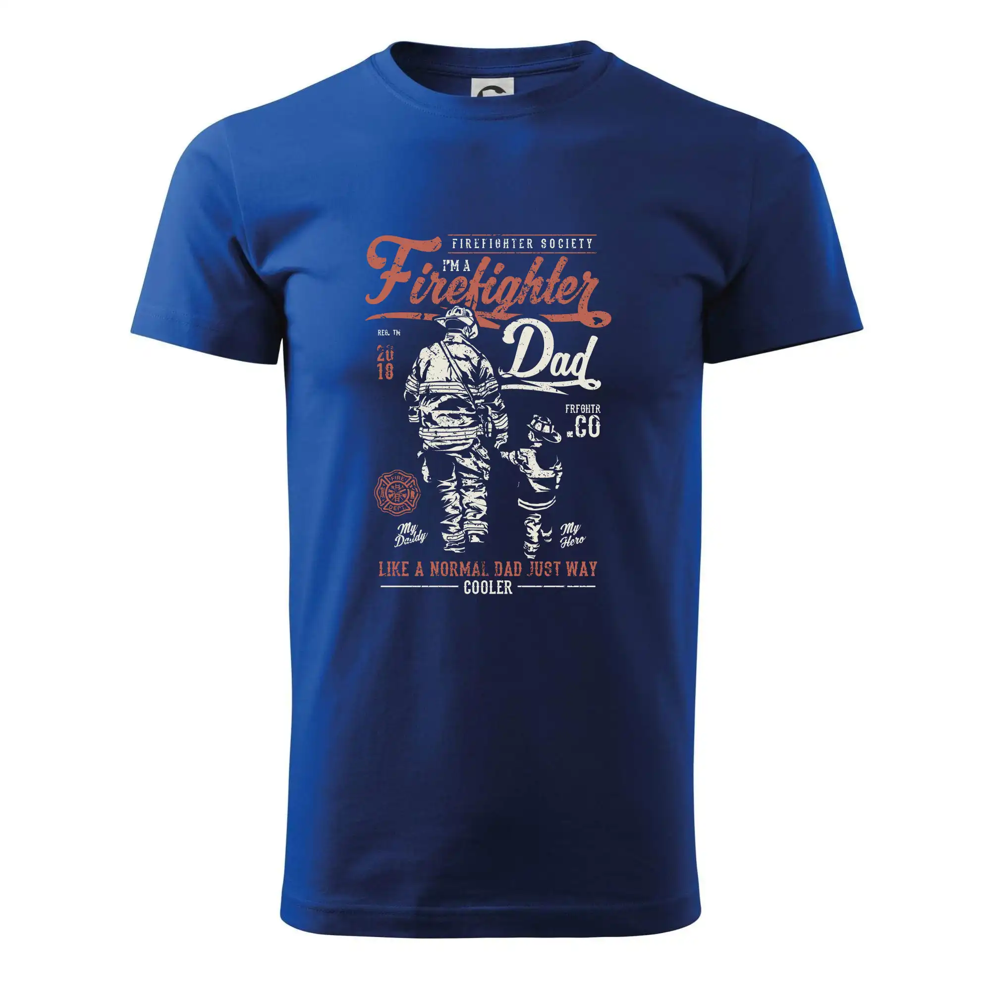 Originálne tričká pre hasičov - Firefighter Dad - Tričko extra veľké  (5-8XL)