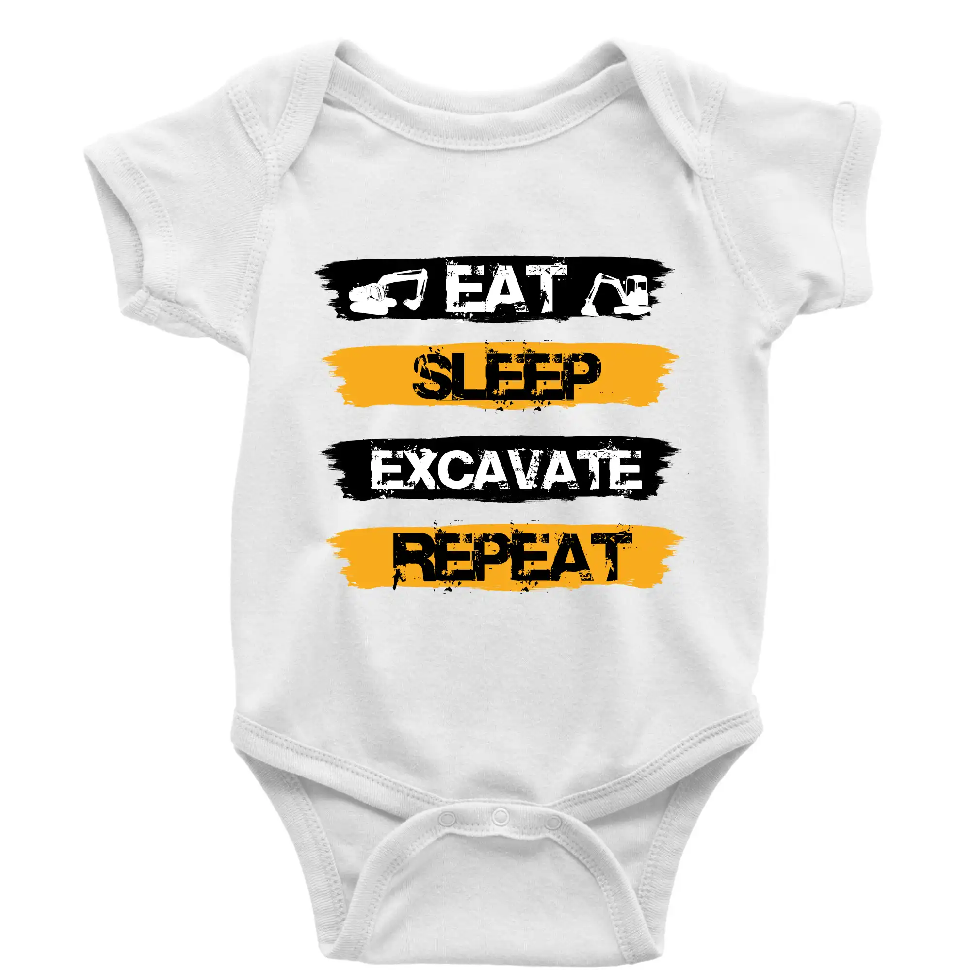 Eat Sleep Excavate Repeat - Body dojčenské s krátkym rukávom