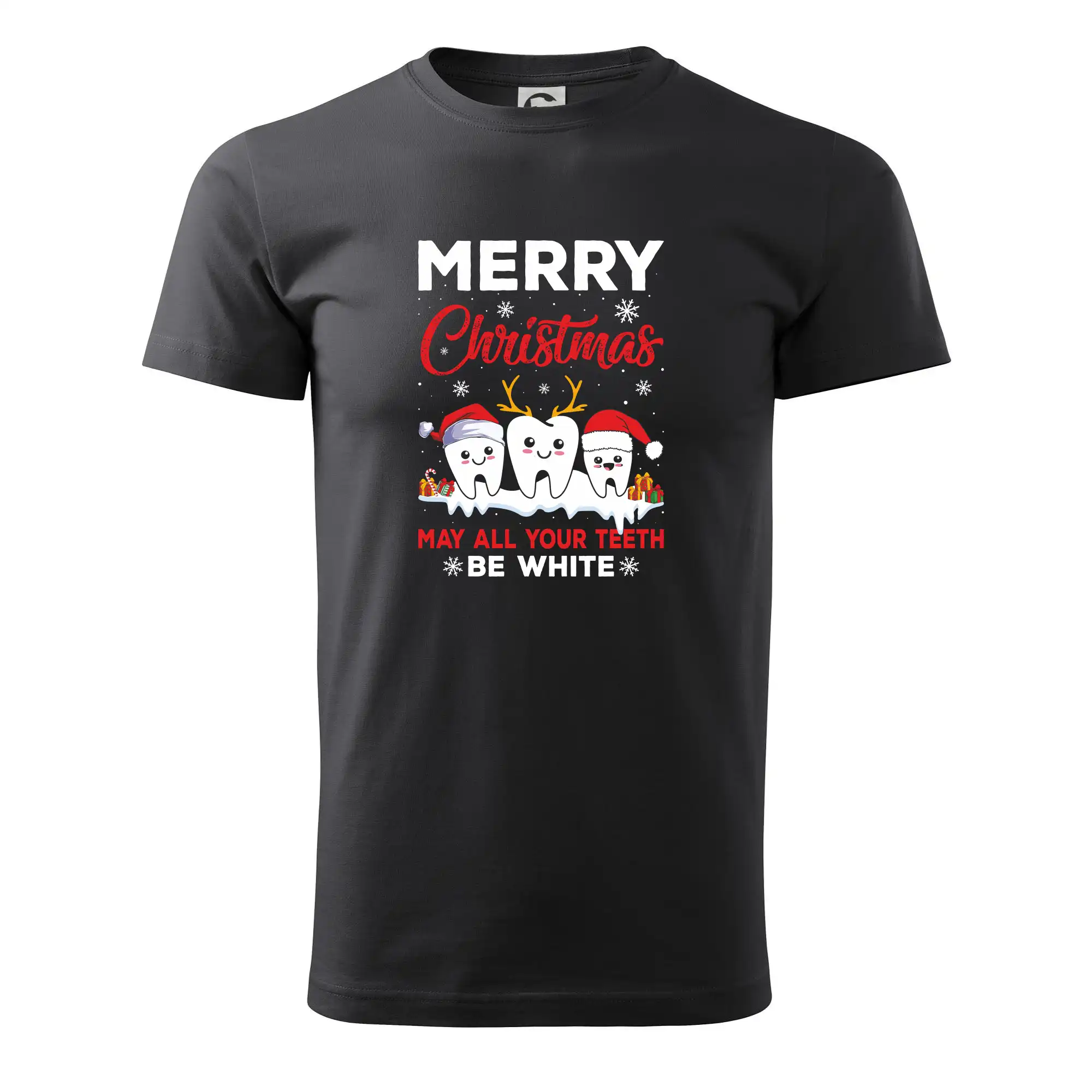 Vianočné tričká - Merry Christmas teeth be white - Klasické pánske tričko vyššej gramáže