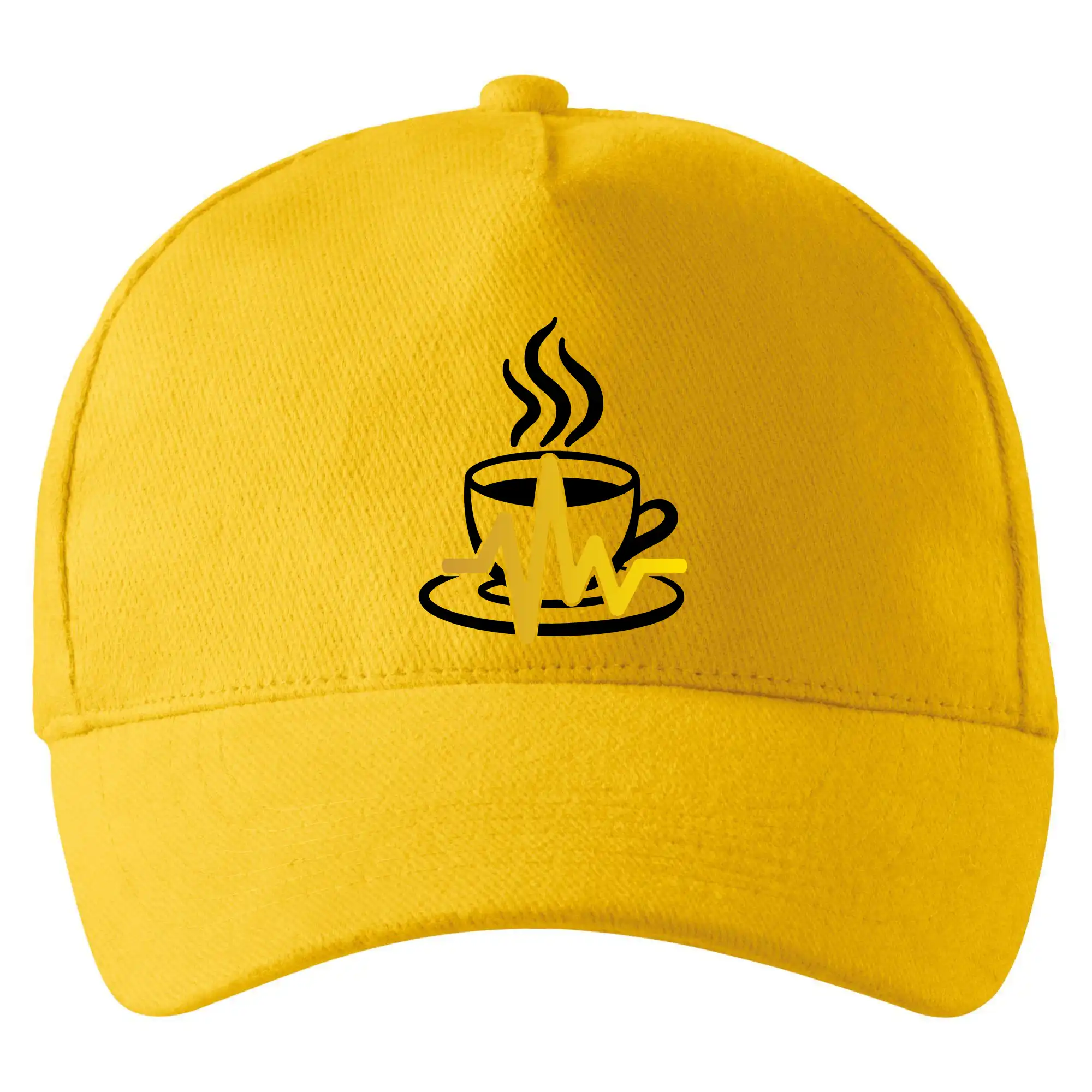 Motívy pre baristu a milovníkov kávy - Káva EKG hrnček - Šiltovka so zahnutým šiltom a mosaznou sponou