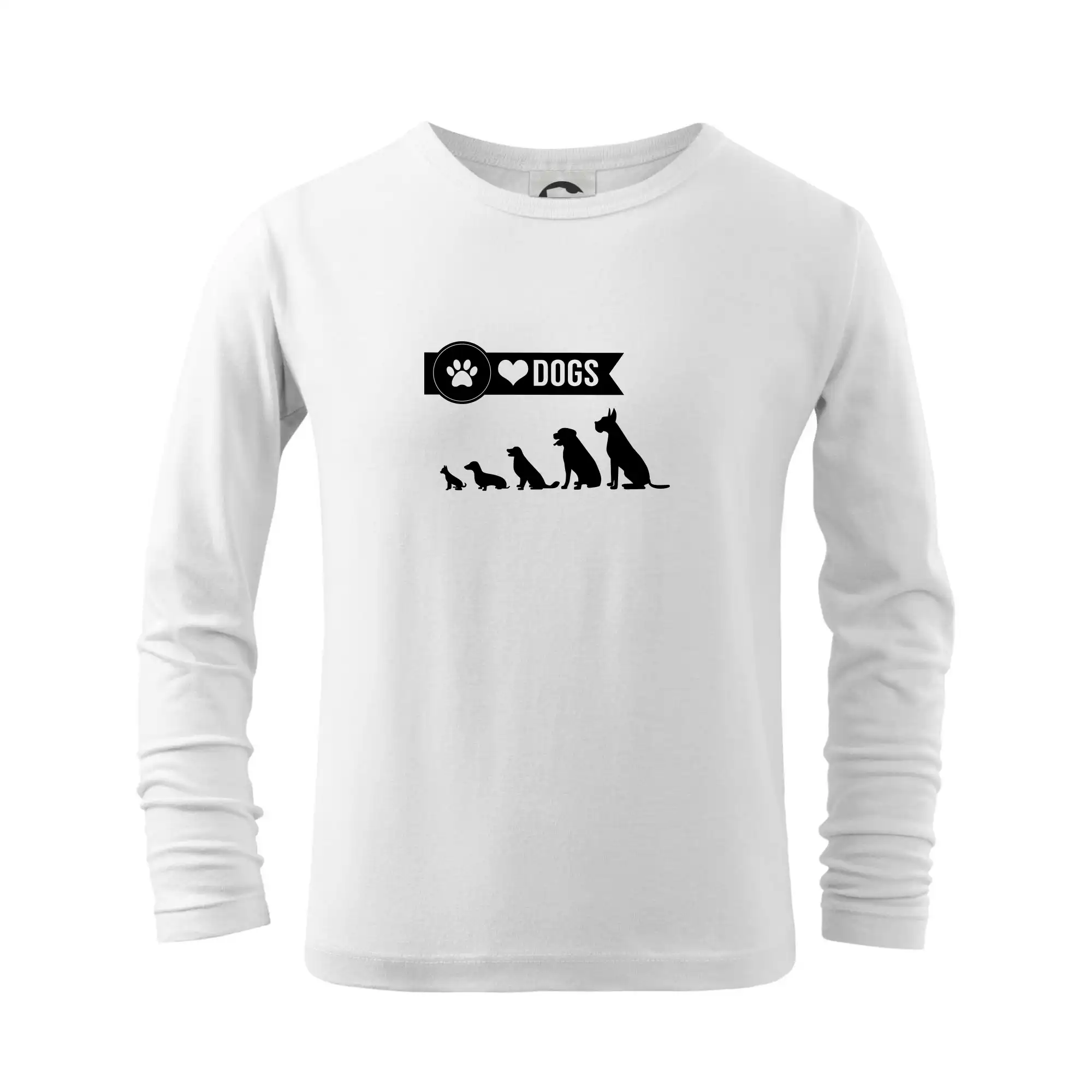 Ostatné psie plemená - I love dogs - labka - Tričko detské Long Sleeve