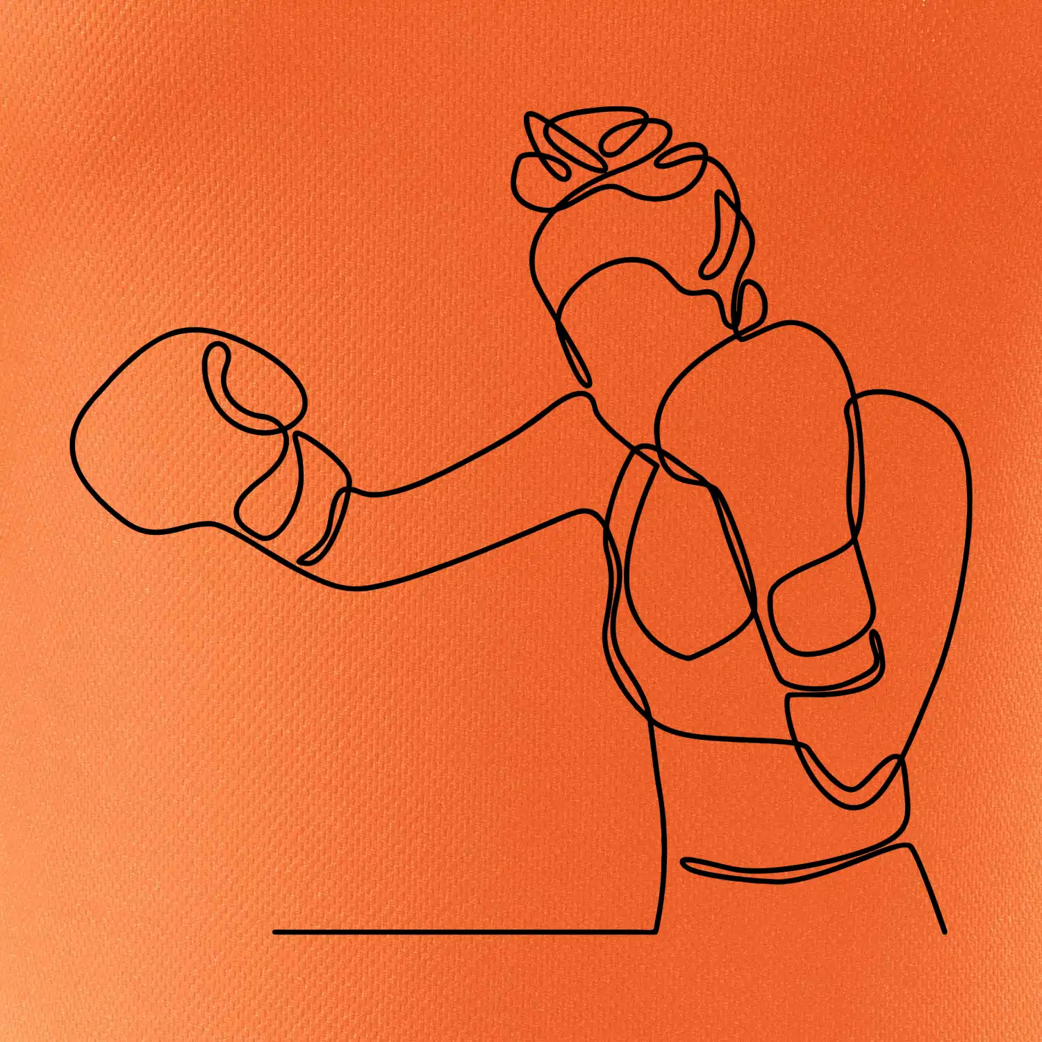 Žena boxerka jedním tahem