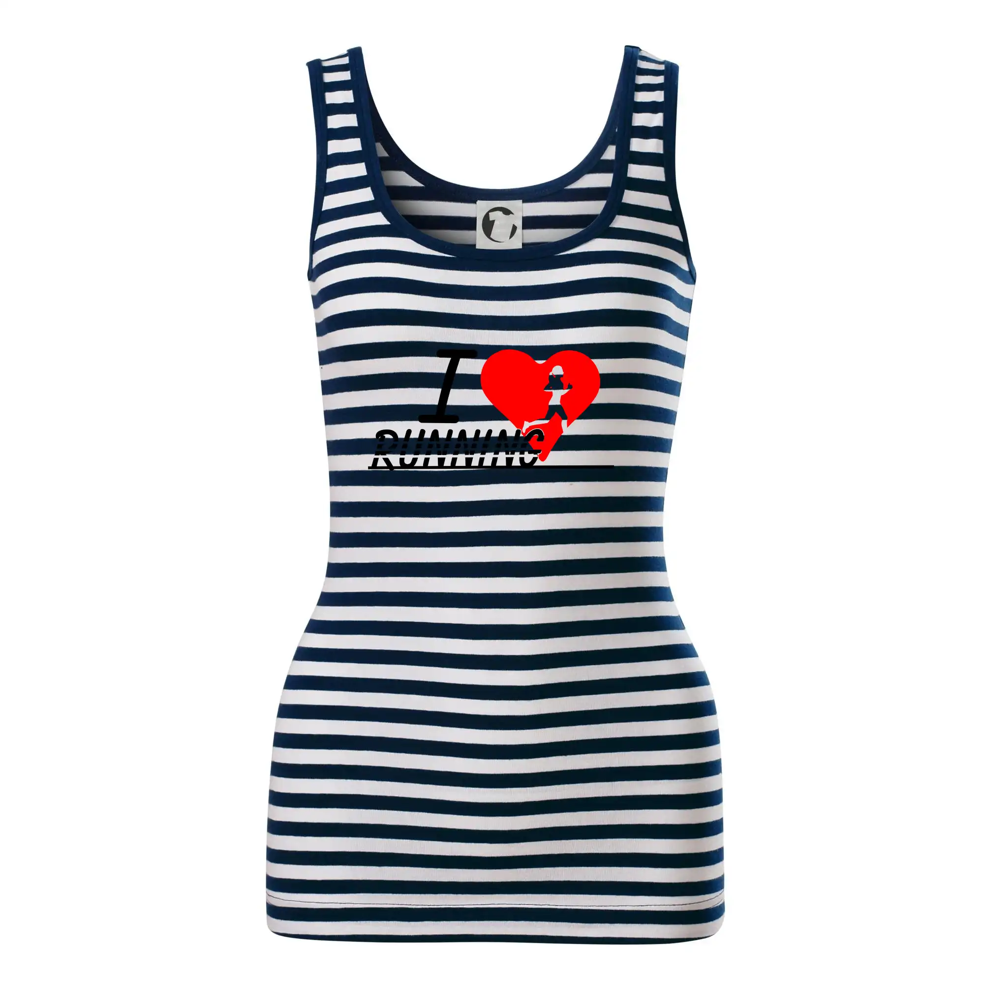Tričká pre bežcov - I love running dievča - Sailor tielko na vodu