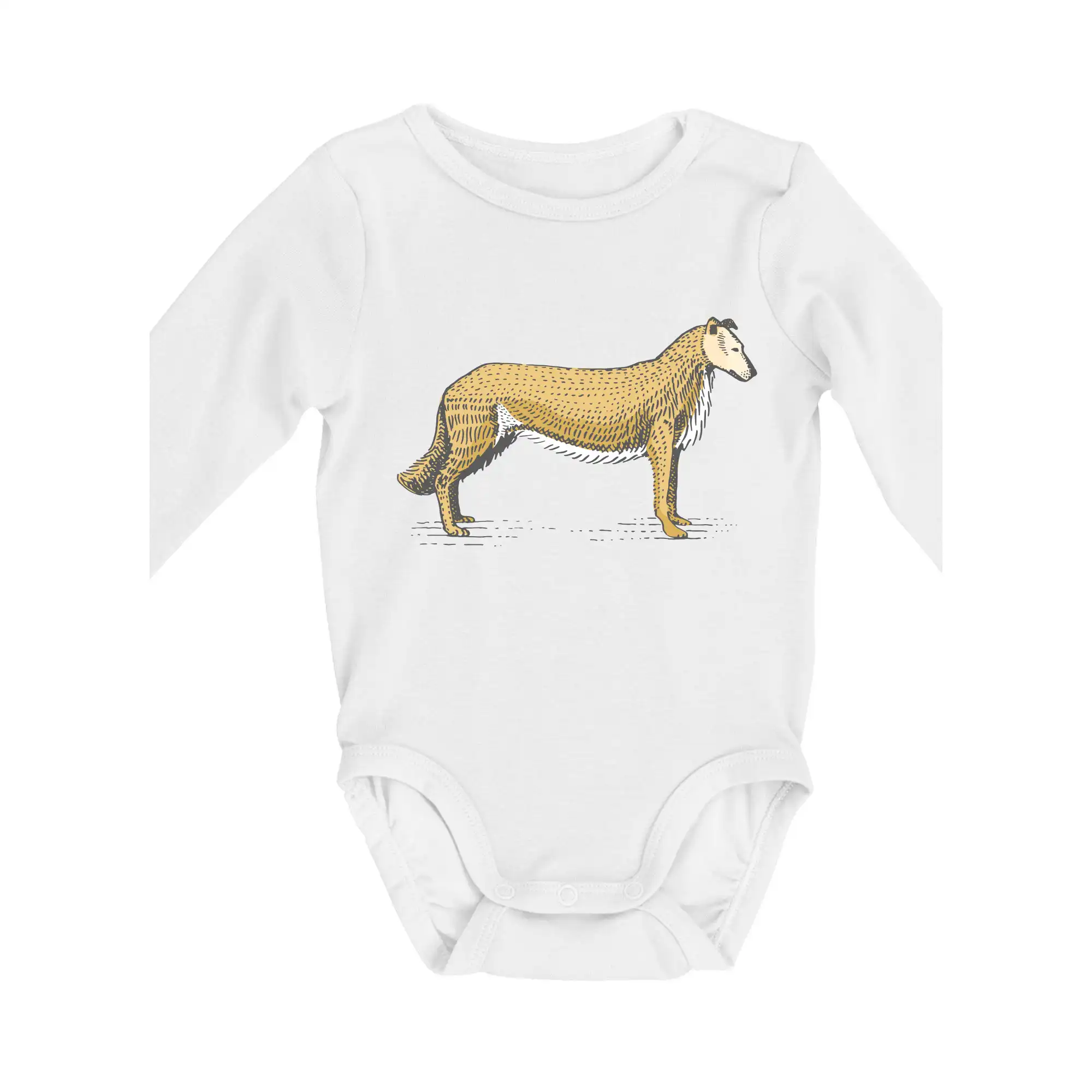 Ostatné psie plemená - Vintage Collie - Body dojčenské s dlhým rukávom