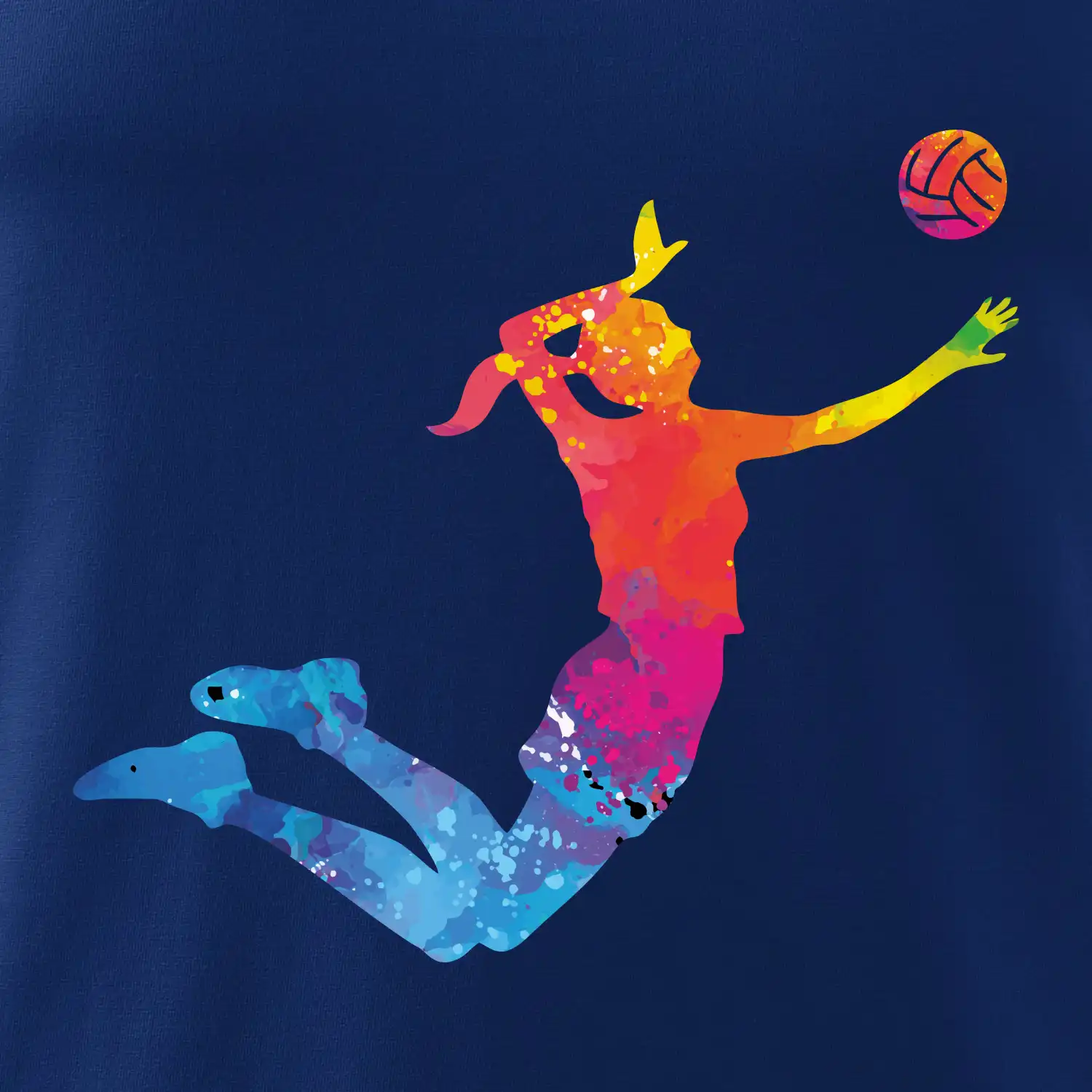 Volejbalista/Volejbalistka splash s míčem