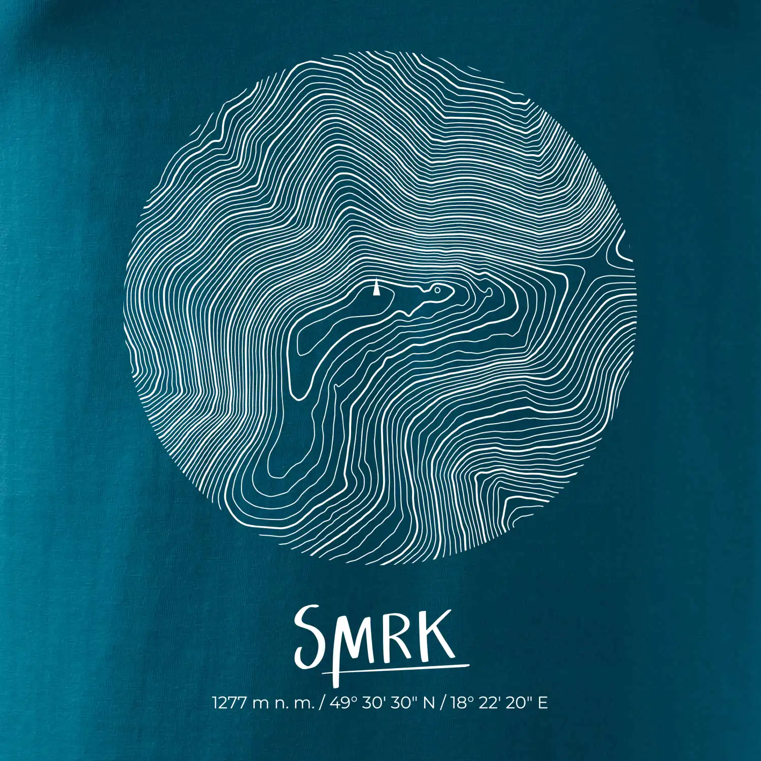 Smrk - vrstevnice v kruhu