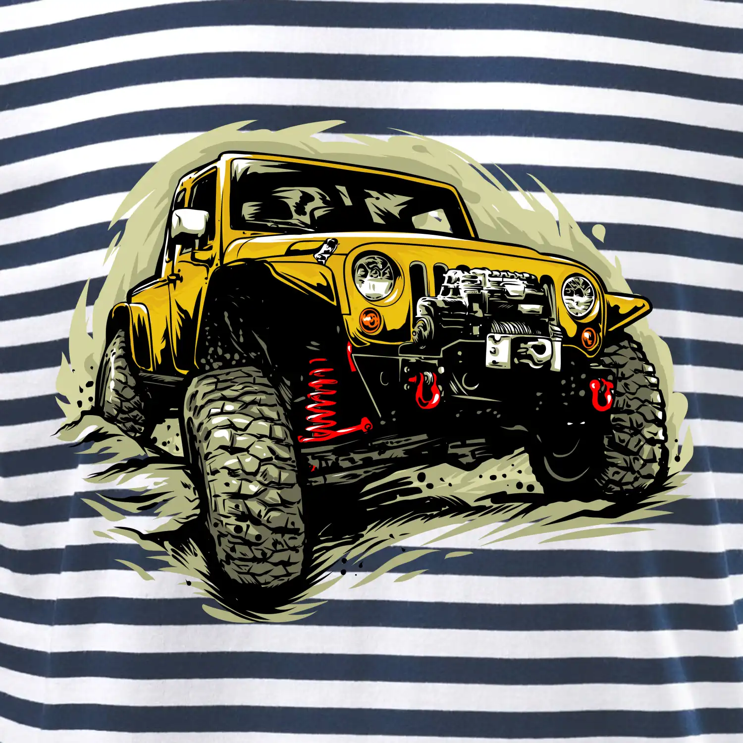 Žlutý offroad s navijákem