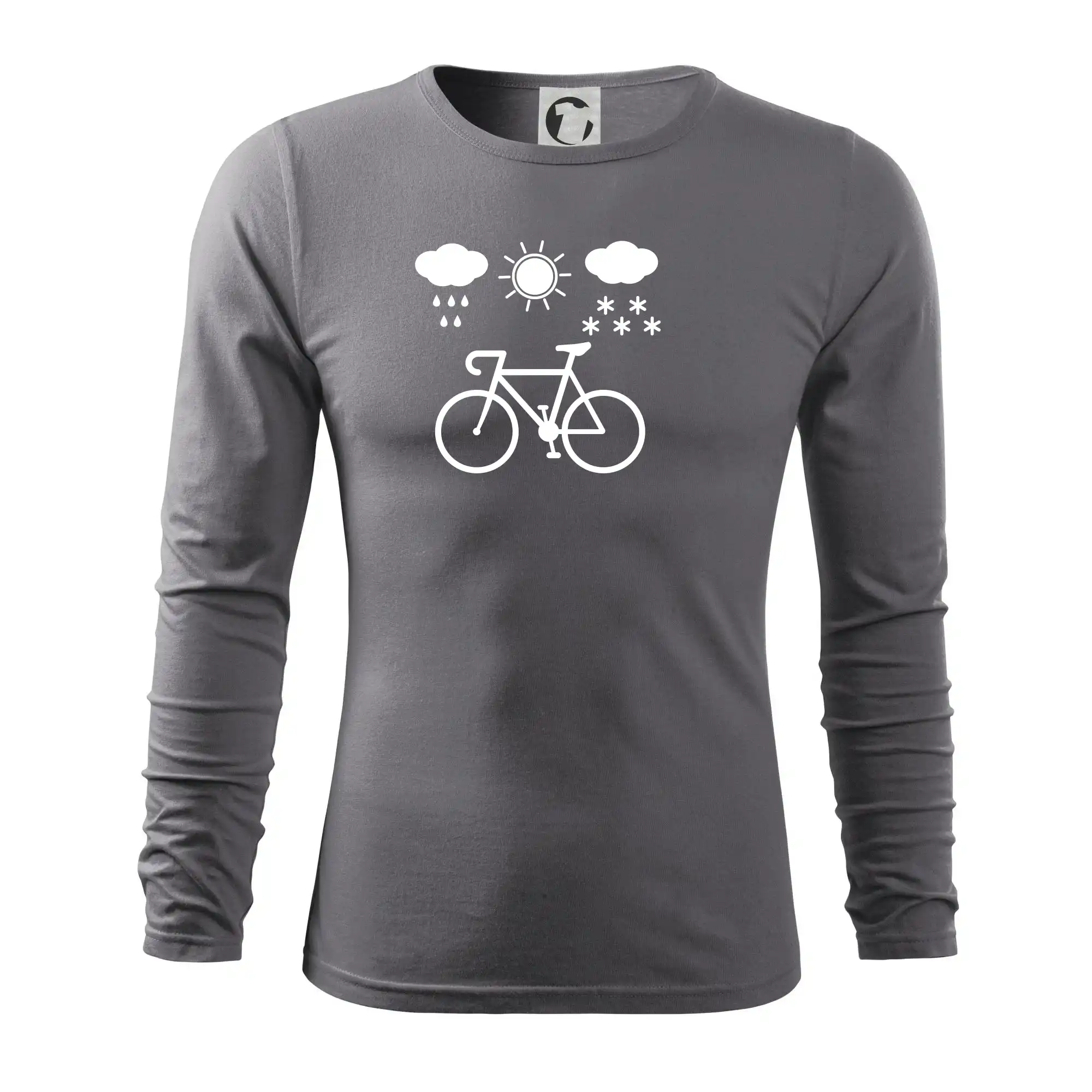 Tričko ako darček pre cyklistu - Cyklista za každého počasia - Tričko s dlhým rukávom FIT-T long sleeve