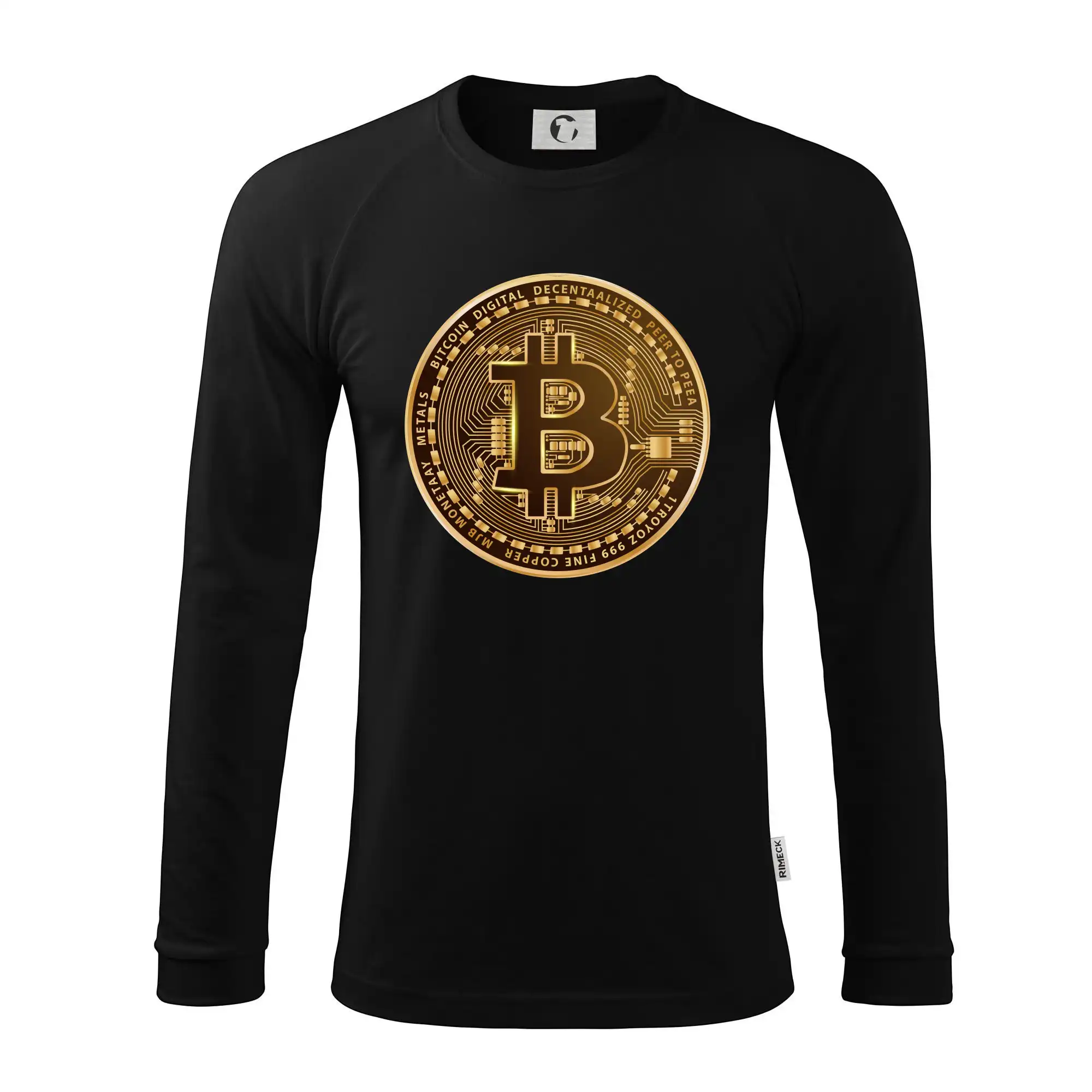 Bitcoin zlatá mince kulatá