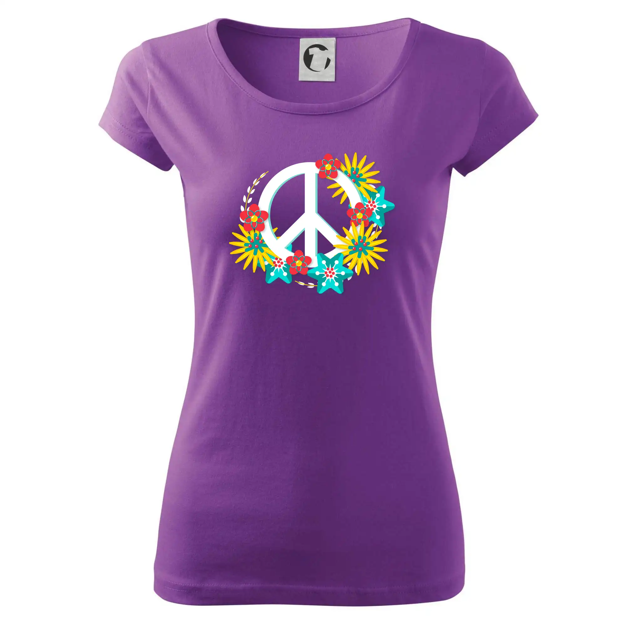 Tričká pre pohodový ľudí - Peace symbol abstraktný - Dámske tričko Pure
