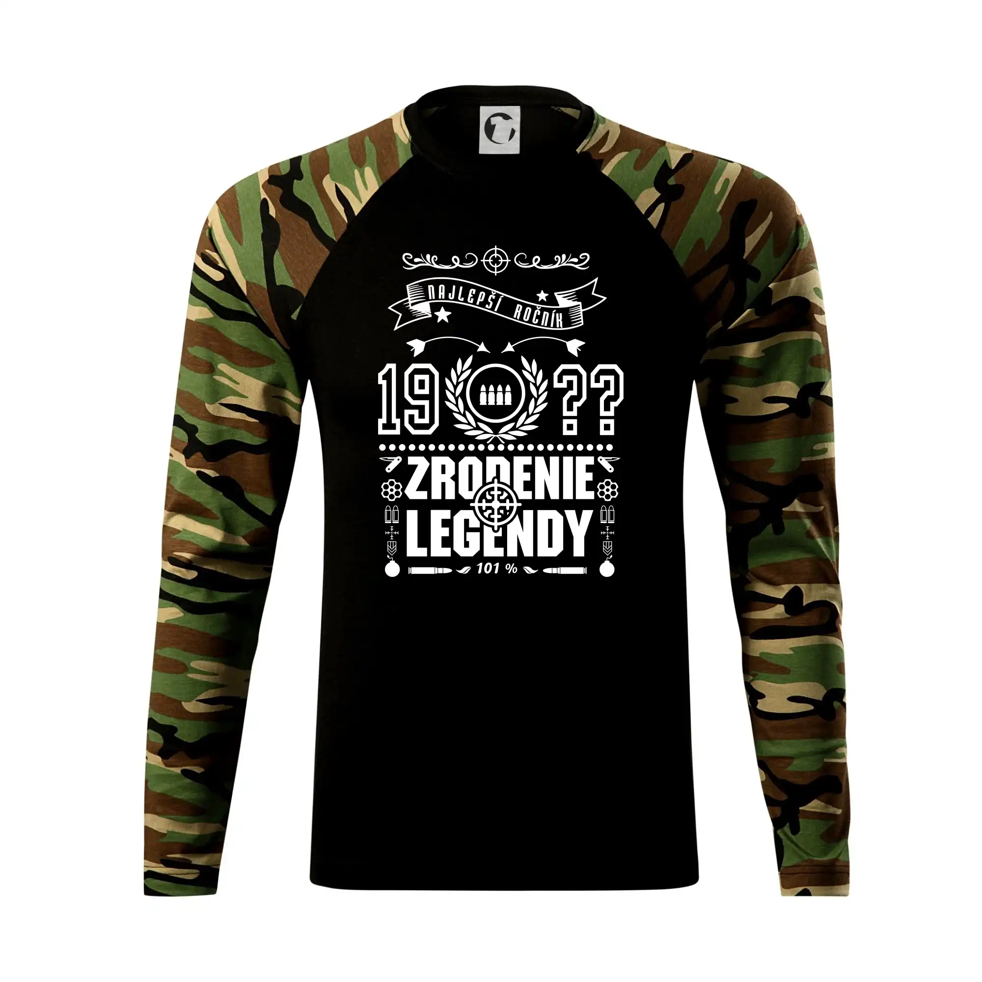 Vojenská tričká s potlačou - Zrodenie legendy - pre vojaka - Camouflage LS