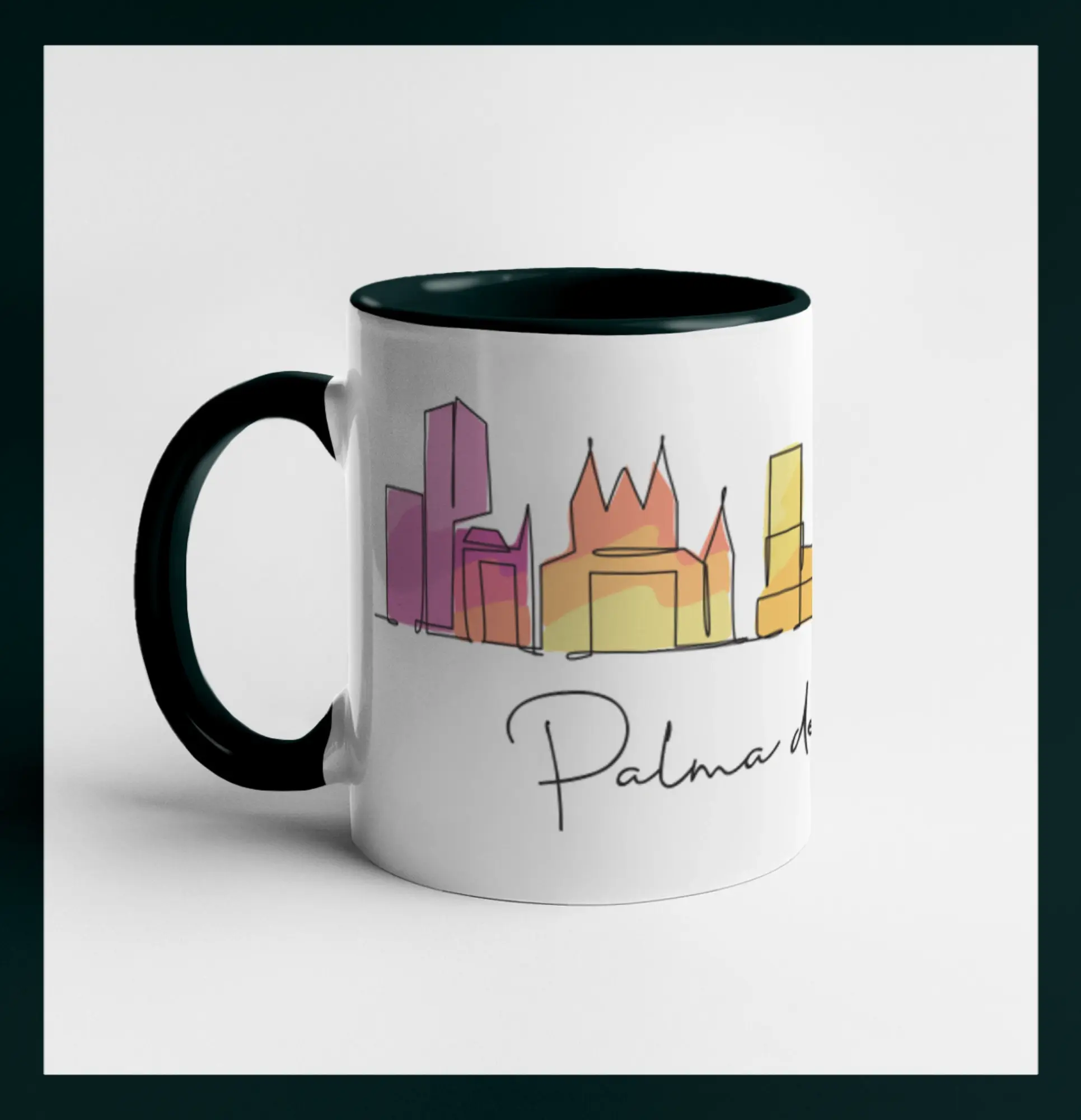 Mallorca - Siluety pamiatok - farebné