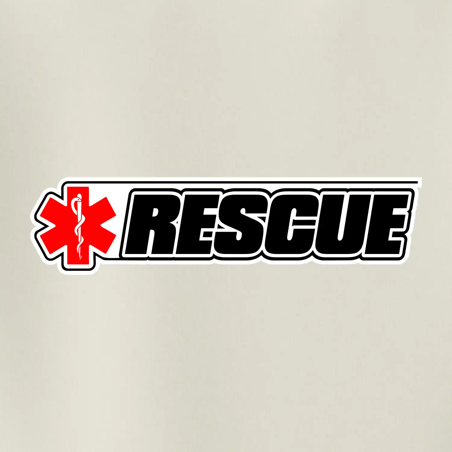 Záchranár rescue kríž červený