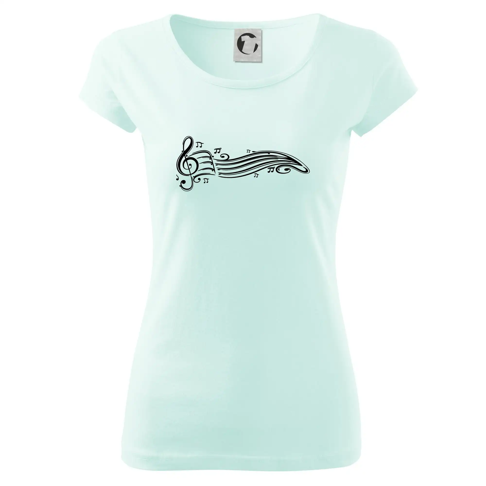 Hudobné tričká - Noty vlna - Dámske tričko Pure