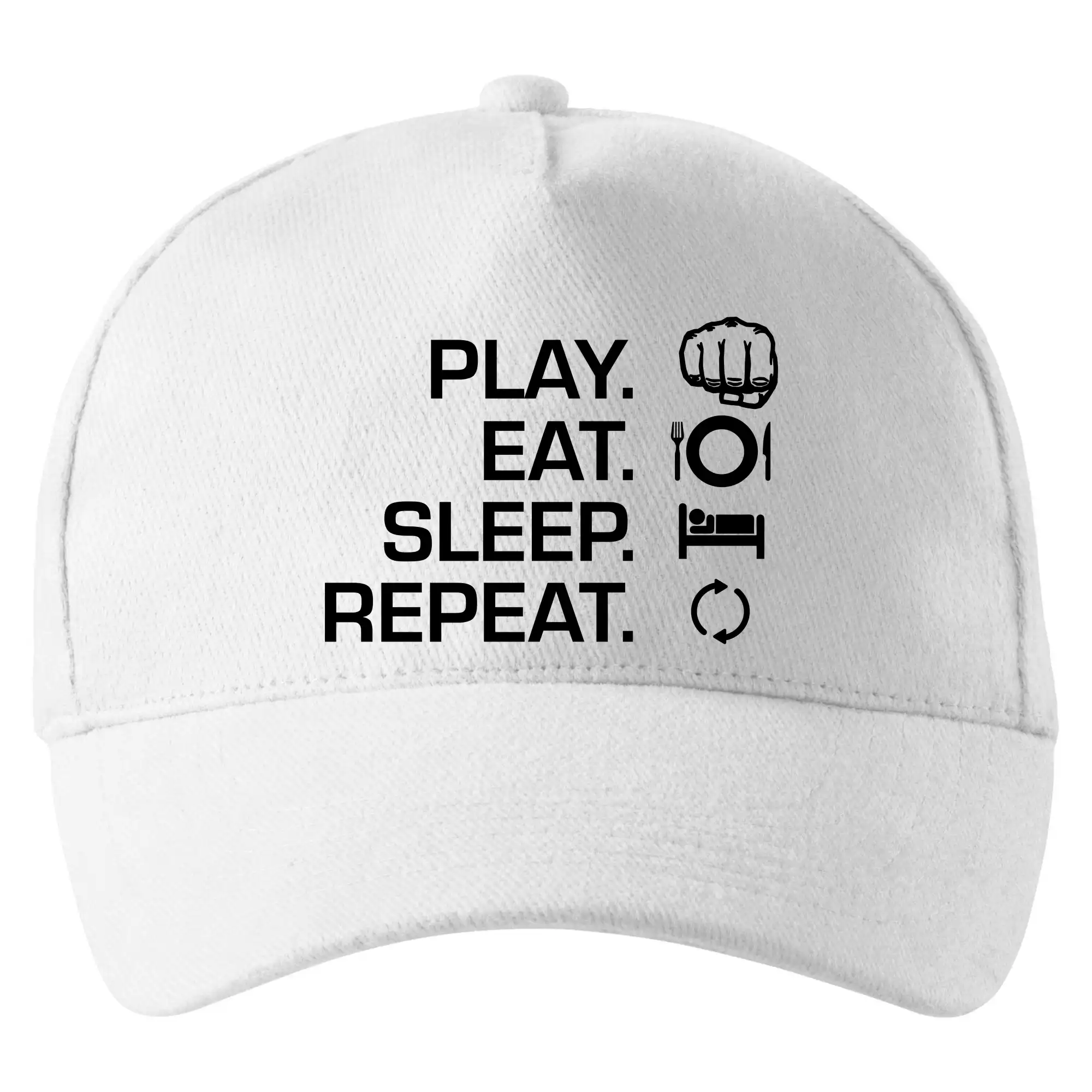 Tričká Karate - MMA eat sleep repeat - Šiltovka so zahnutým šiltom a mosaznou sponou