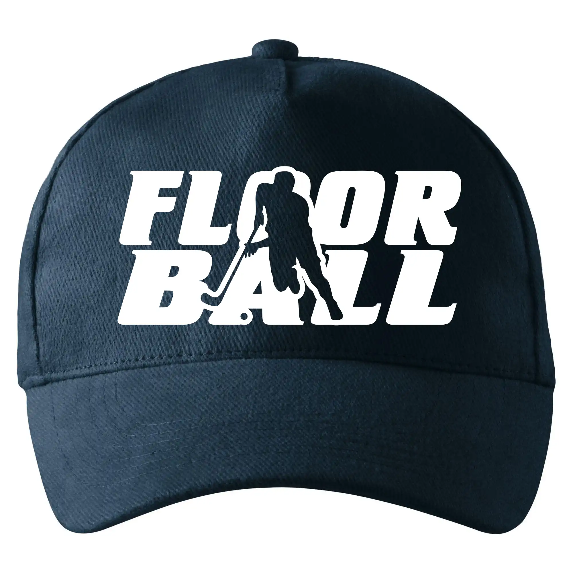 Florbalové tričká - Floorball nápis rovný - Šiltovka so zahnutým šiltom a mosaznou sponou