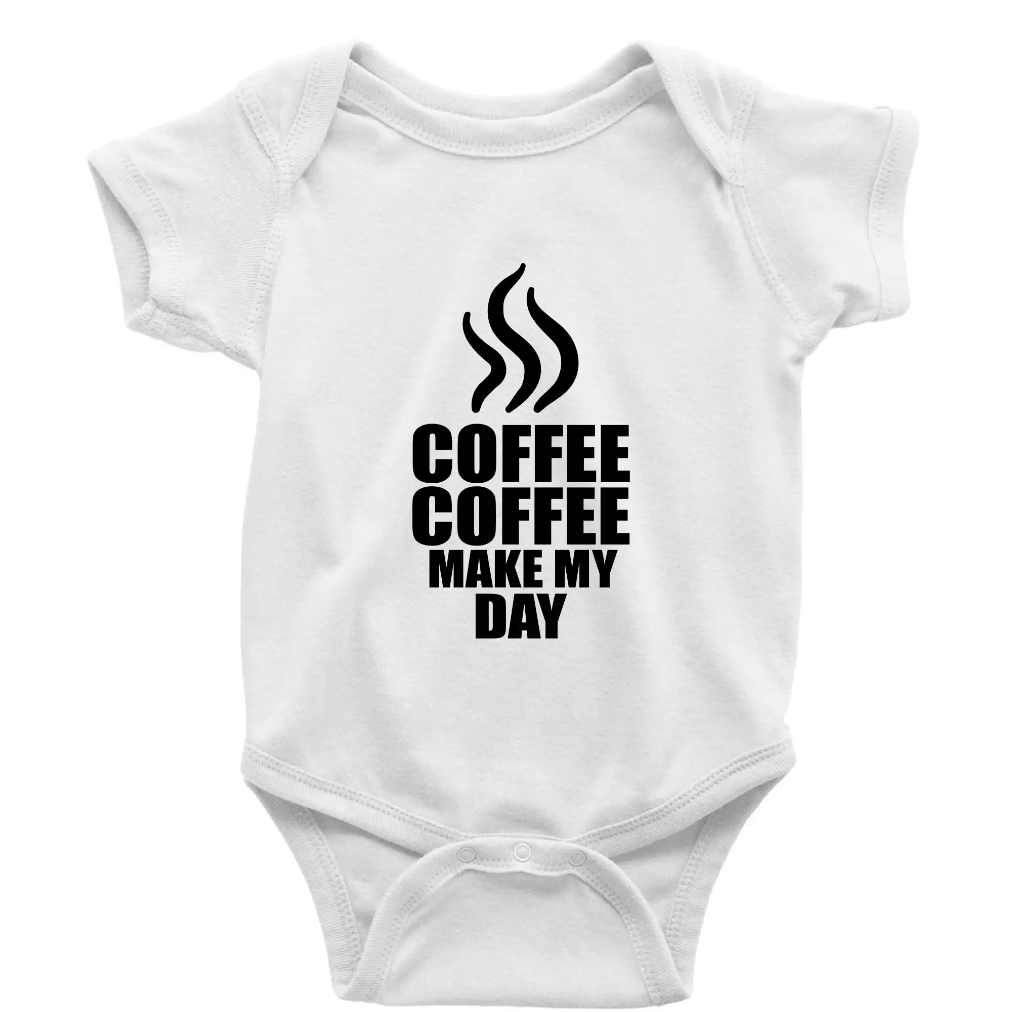 Motívy pre baristu a milovníkov kávy - Coffee makes my day - Body dojčenské s krátkym rukávom