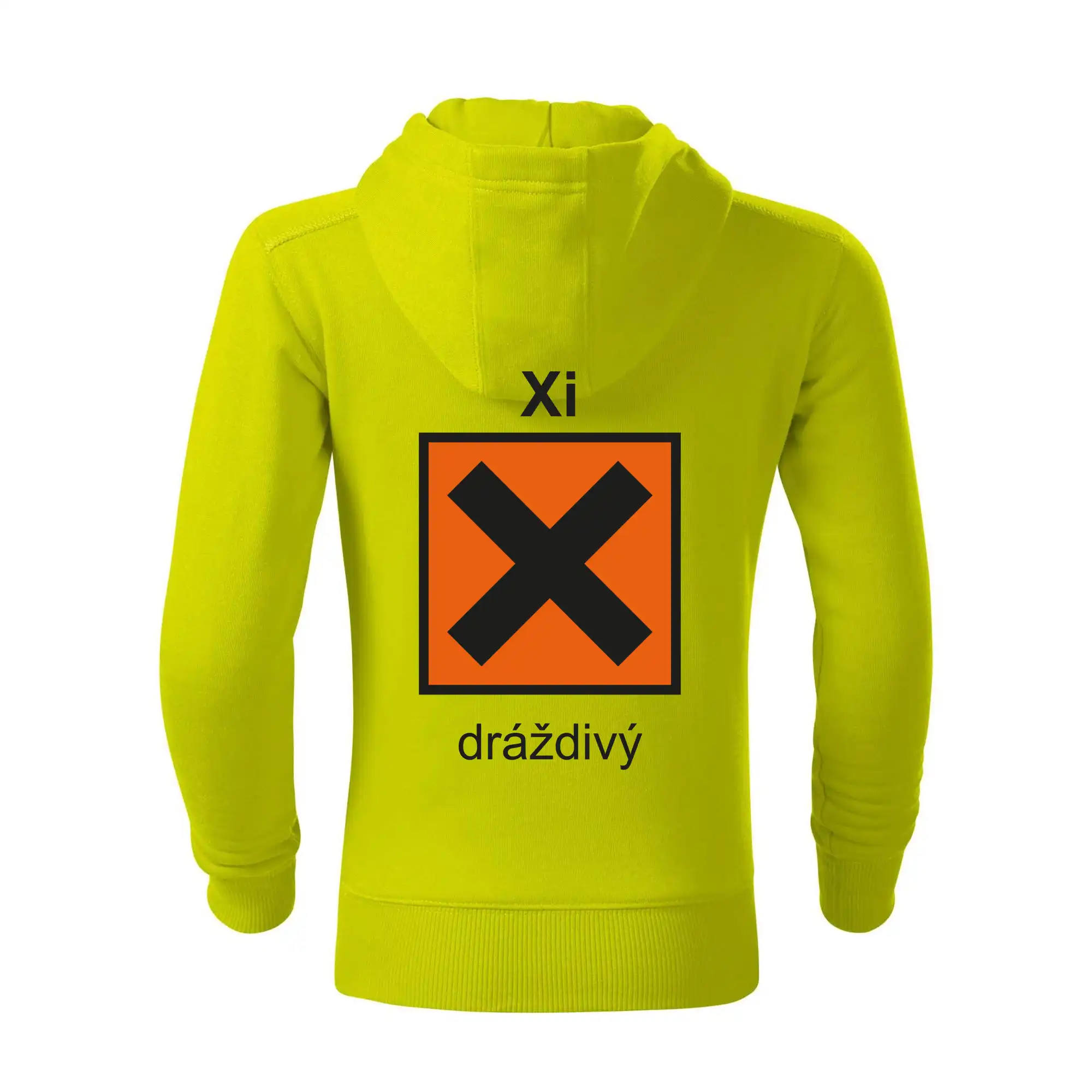 Xi Dráždivý - Výstražná tabulka na tričku