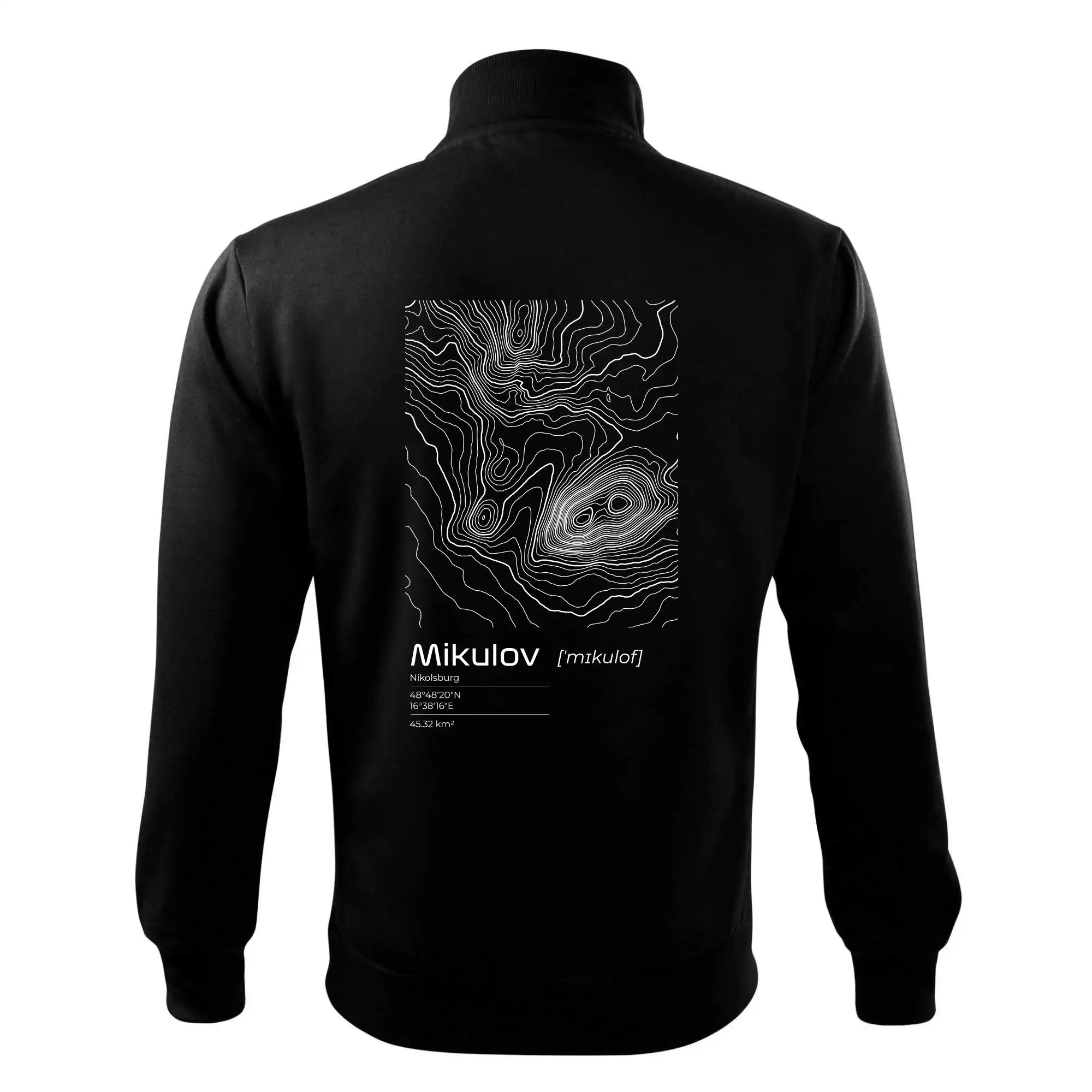 Mikulov - vrstevnice v obdélníku